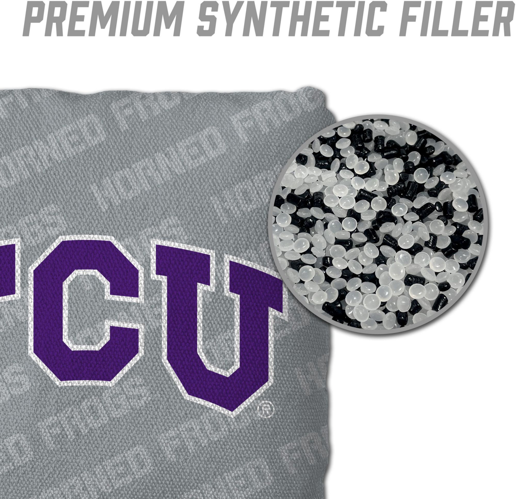 YouTheFan TCU Horned Frogs Grey 4-Pack Cornhole Bean Bag Set product image