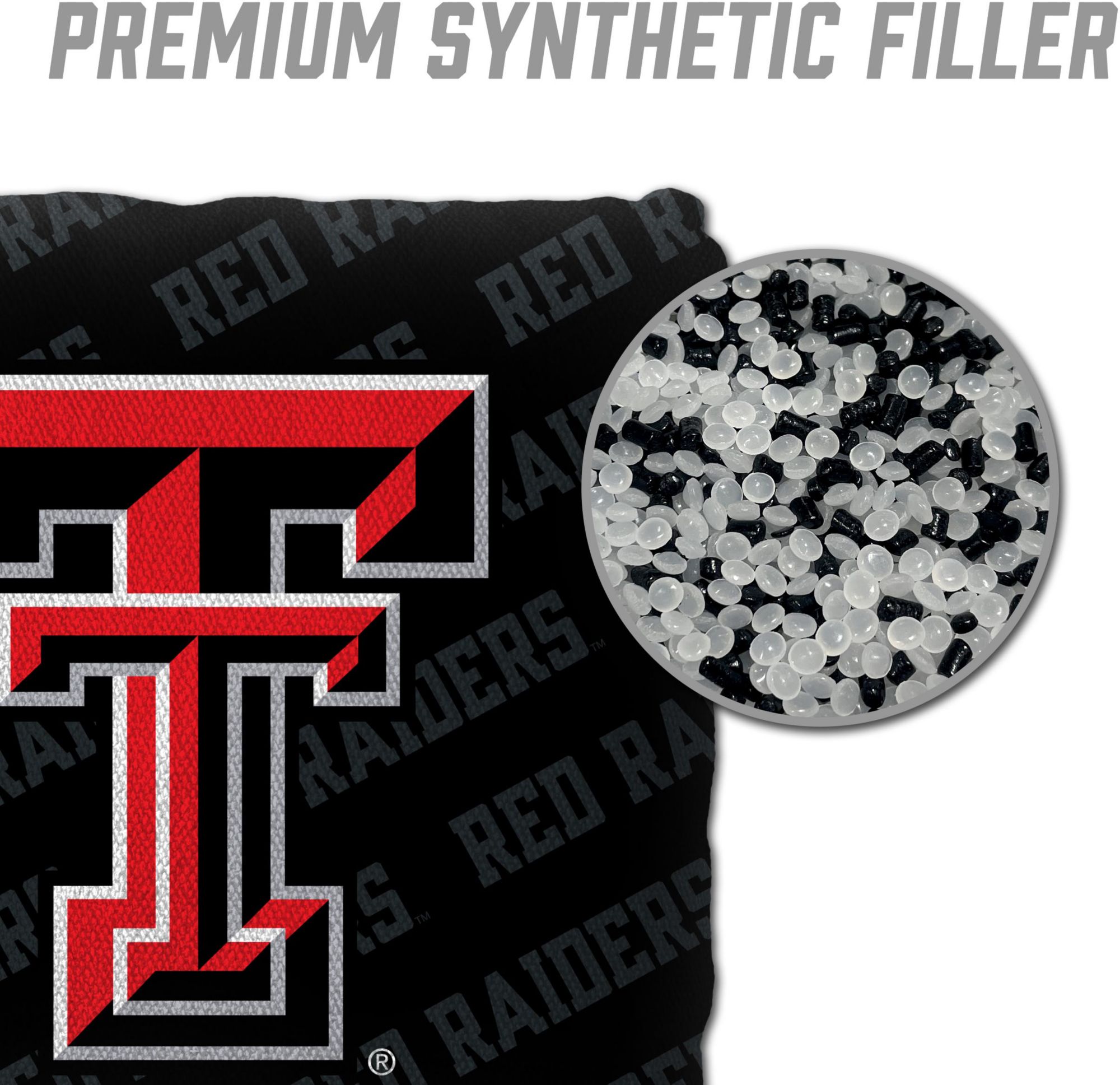 YouTheFan Texas Tech Red Raiders Black 4-Pack Cornhole Bean Bag Set product image