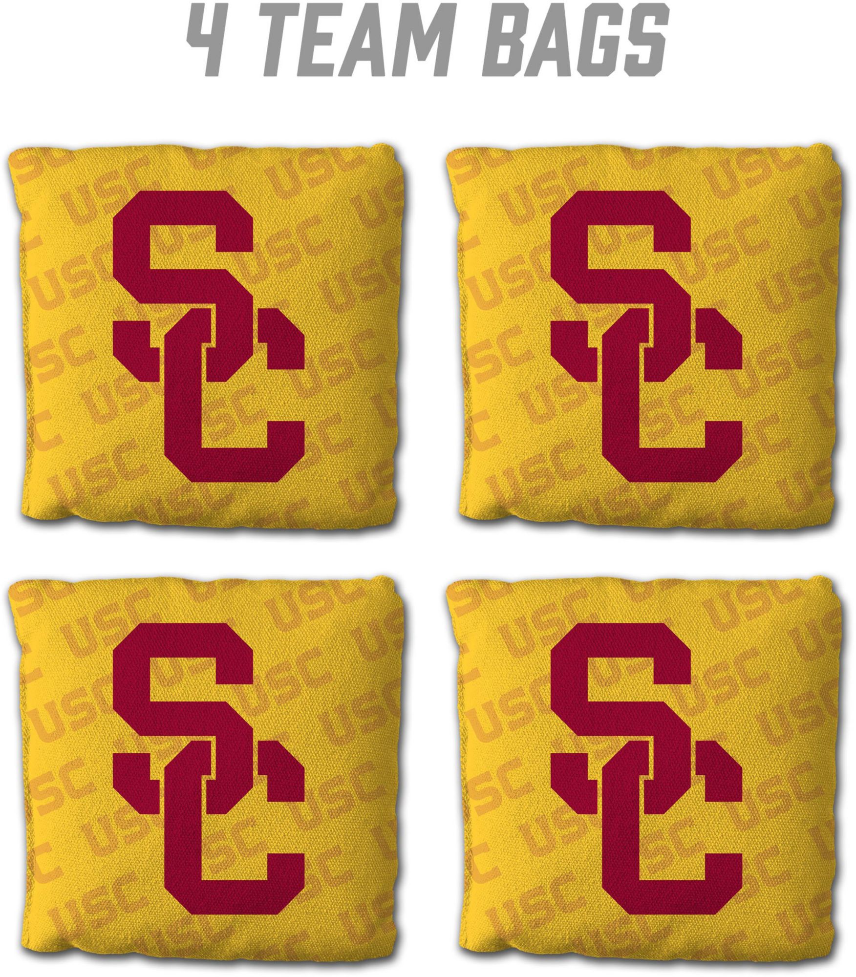 YouTheFan USC Trojans Yellow 4-Pack Cornhole Bean Bag Set product image