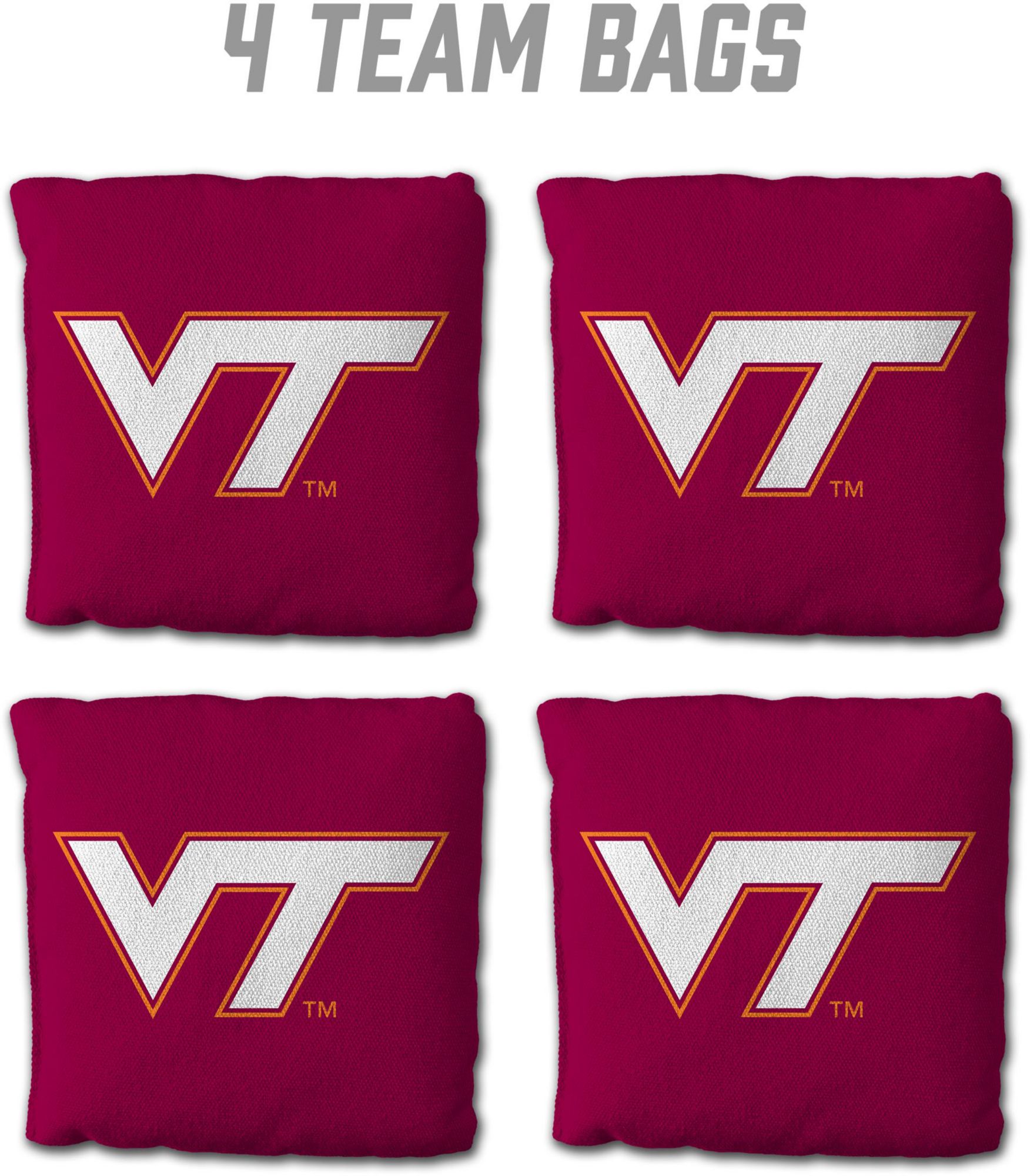 YouTheFan Virginia Tech Hokies Maroon 4-Pack Cornhole Bean Bag Set product image