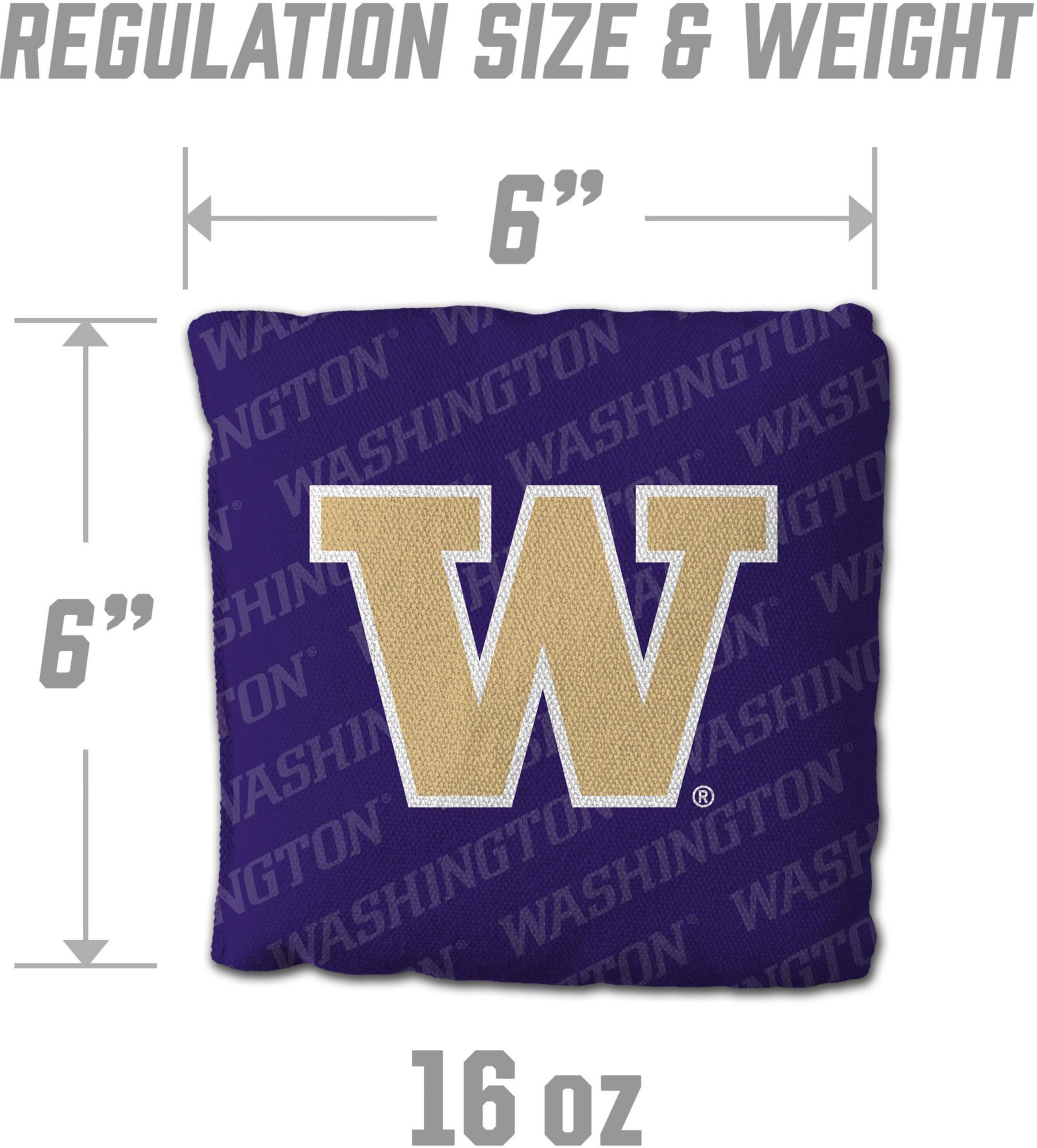 YouTheFan Washington Huskies Purple 4-Pack Cornhole Bean Bag Set product image