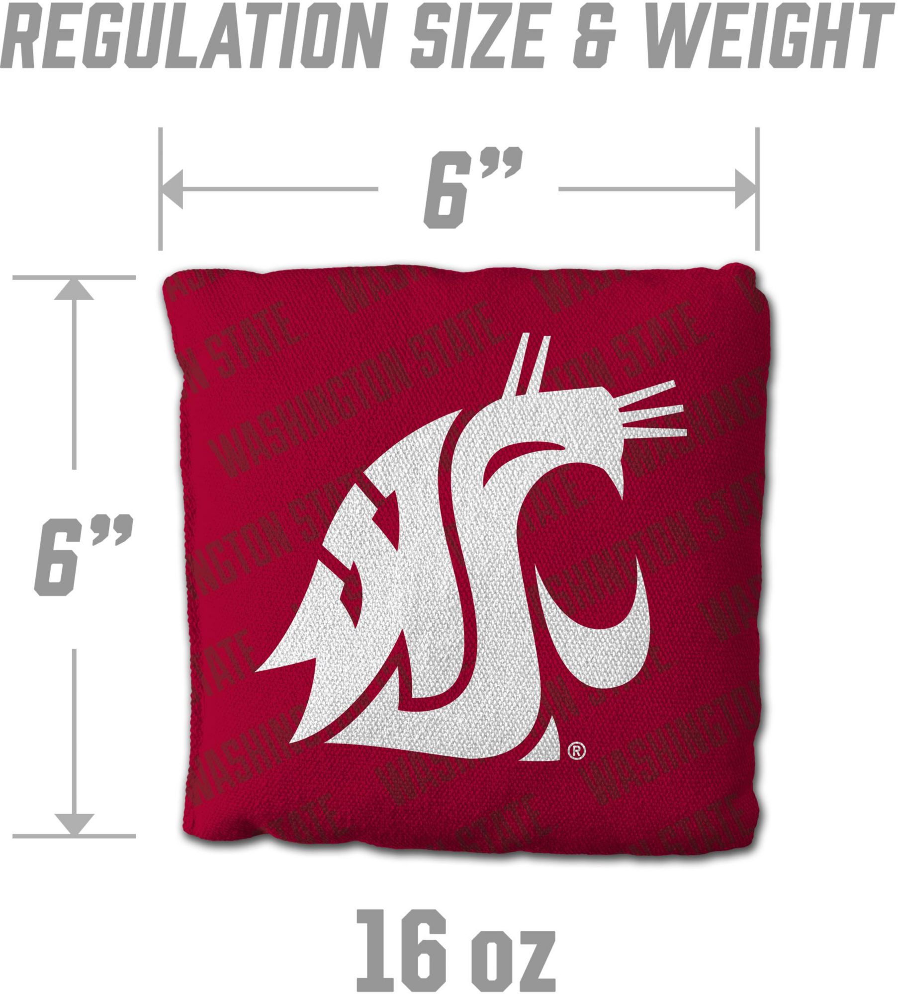 YouTheFan Washington State Cougars Red 4-Pack Cornhole Bean Bag Set product image