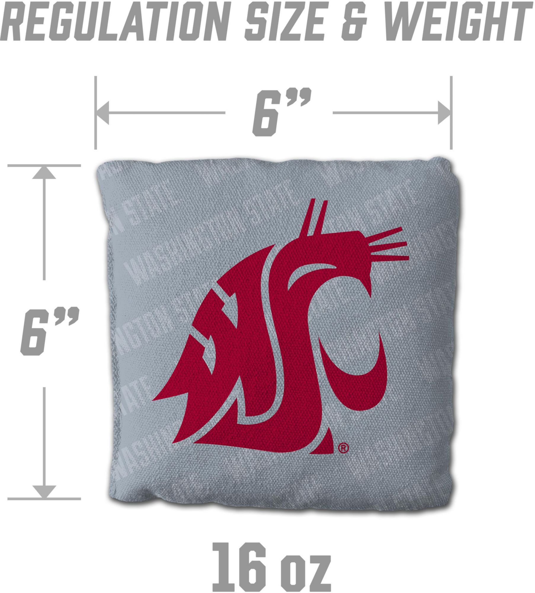 YouTheFan Washington State Cougars Grey 4-Pack Cornhole Bean Bag Set product image