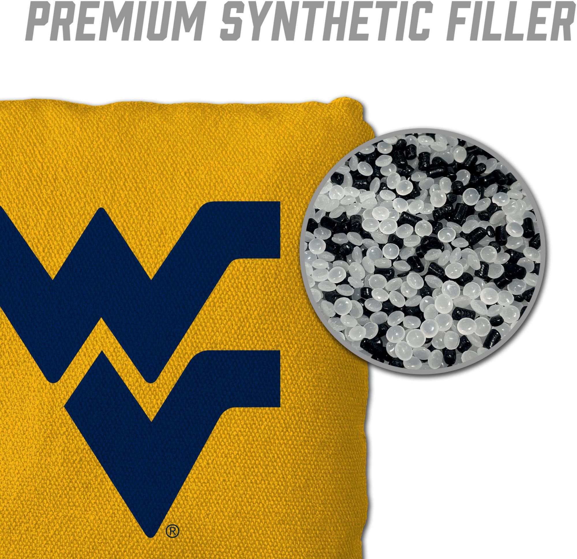 YouTheFan West Virginia Mountaineers Yellow 4-Pack Cornhole Bean Bag Set product image