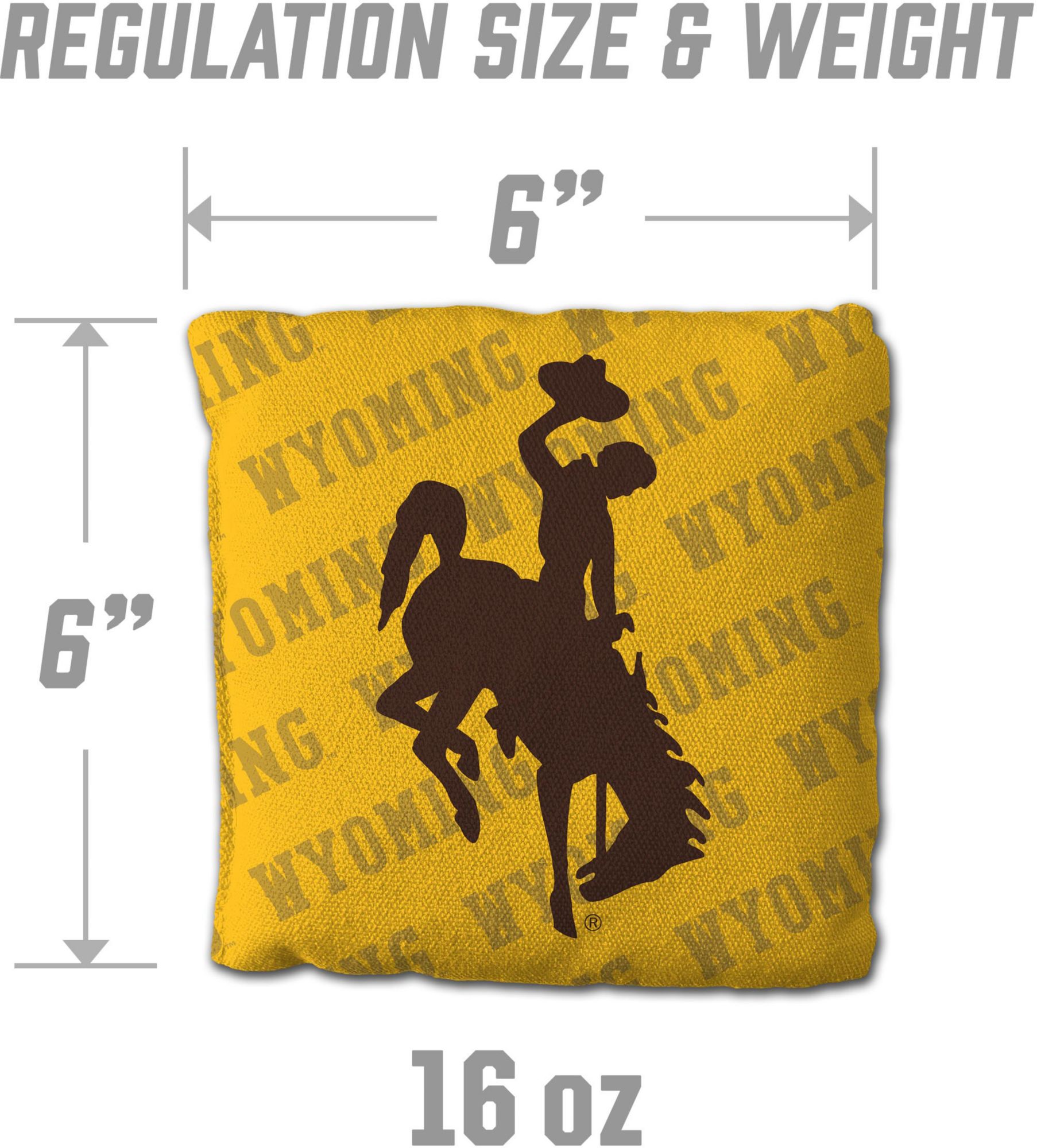 YouTheFan Wyoming Cowboys Yellow 4-Pack Cornhole Bean Bag Set product image
