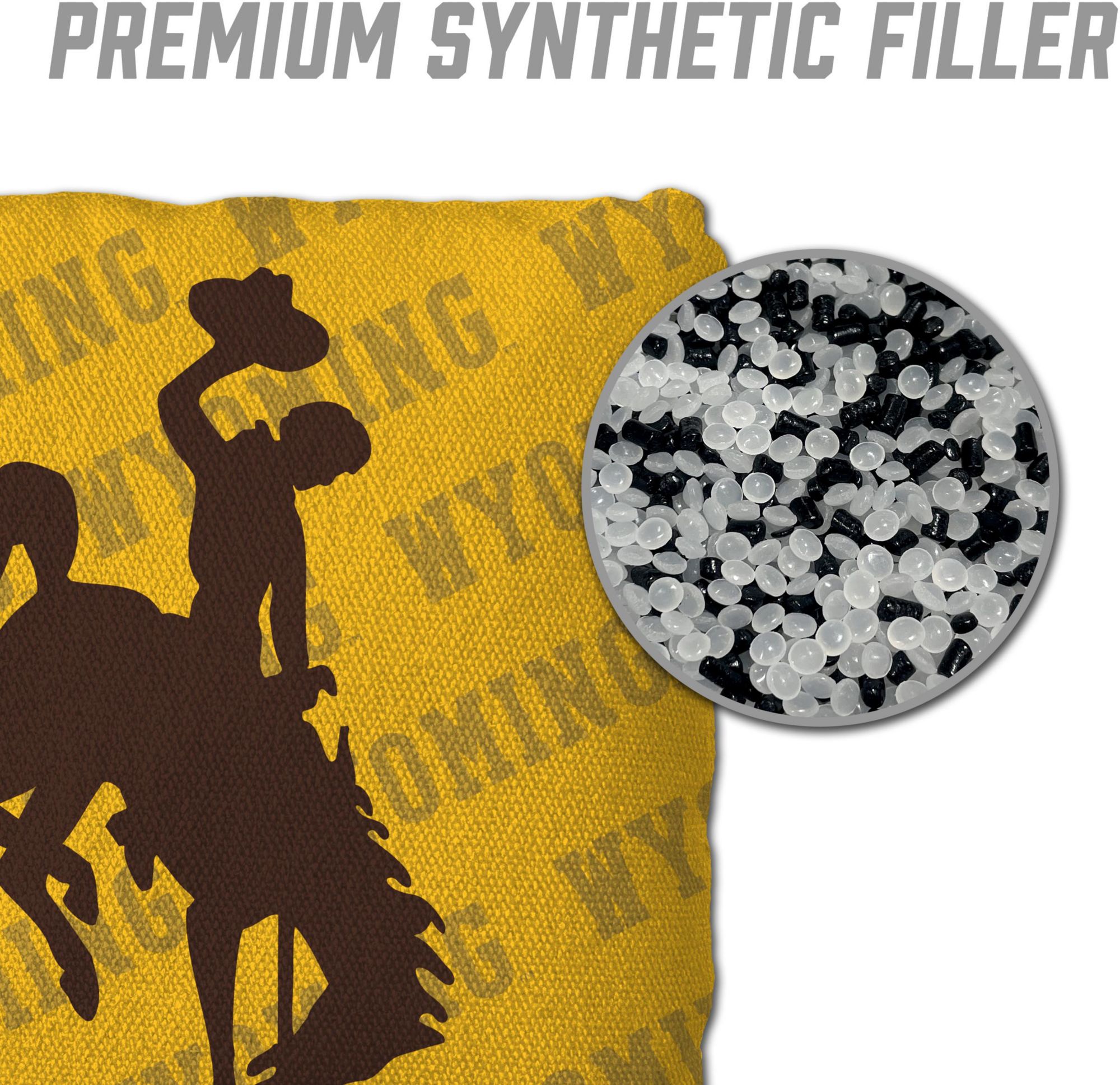 YouTheFan Wyoming Cowboys Yellow 4-Pack Cornhole Bean Bag Set product image
