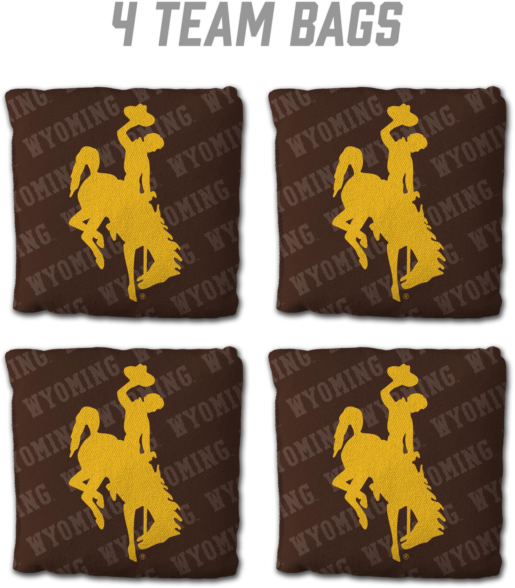 YouTheFan Wyoming Cowboys Brown 4-Pack Cornhole Bean Bag Set product image