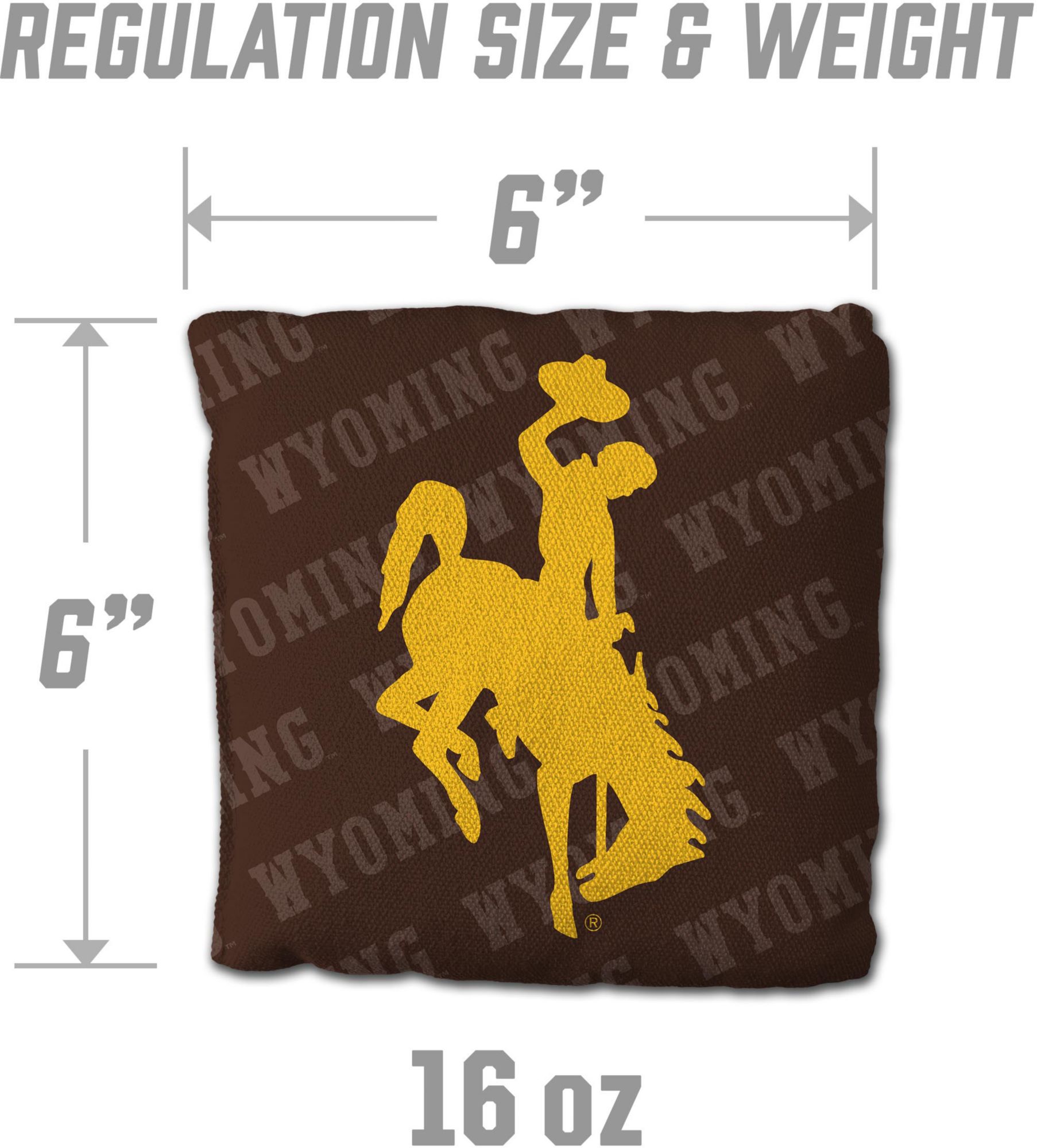 YouTheFan Wyoming Cowboys Brown 4-Pack Cornhole Bean Bag Set product image