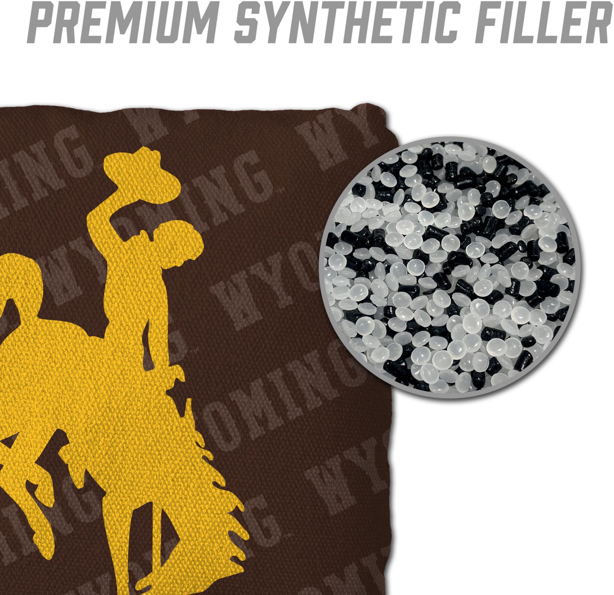 YouTheFan Wyoming Cowboys Brown 4-Pack Cornhole Bean Bag Set product image