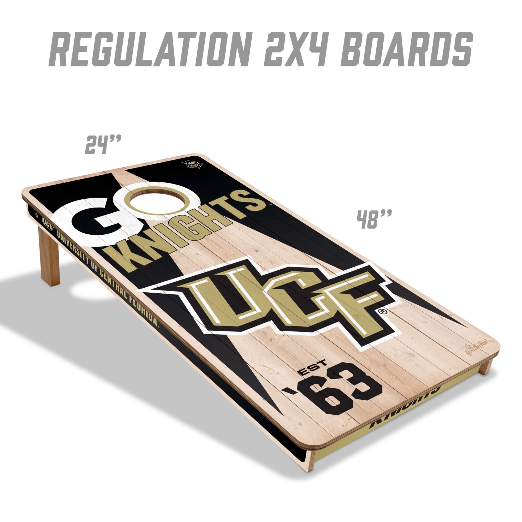 YouTheFan UCF Knights 2' x 4' Cornhole Boards product image