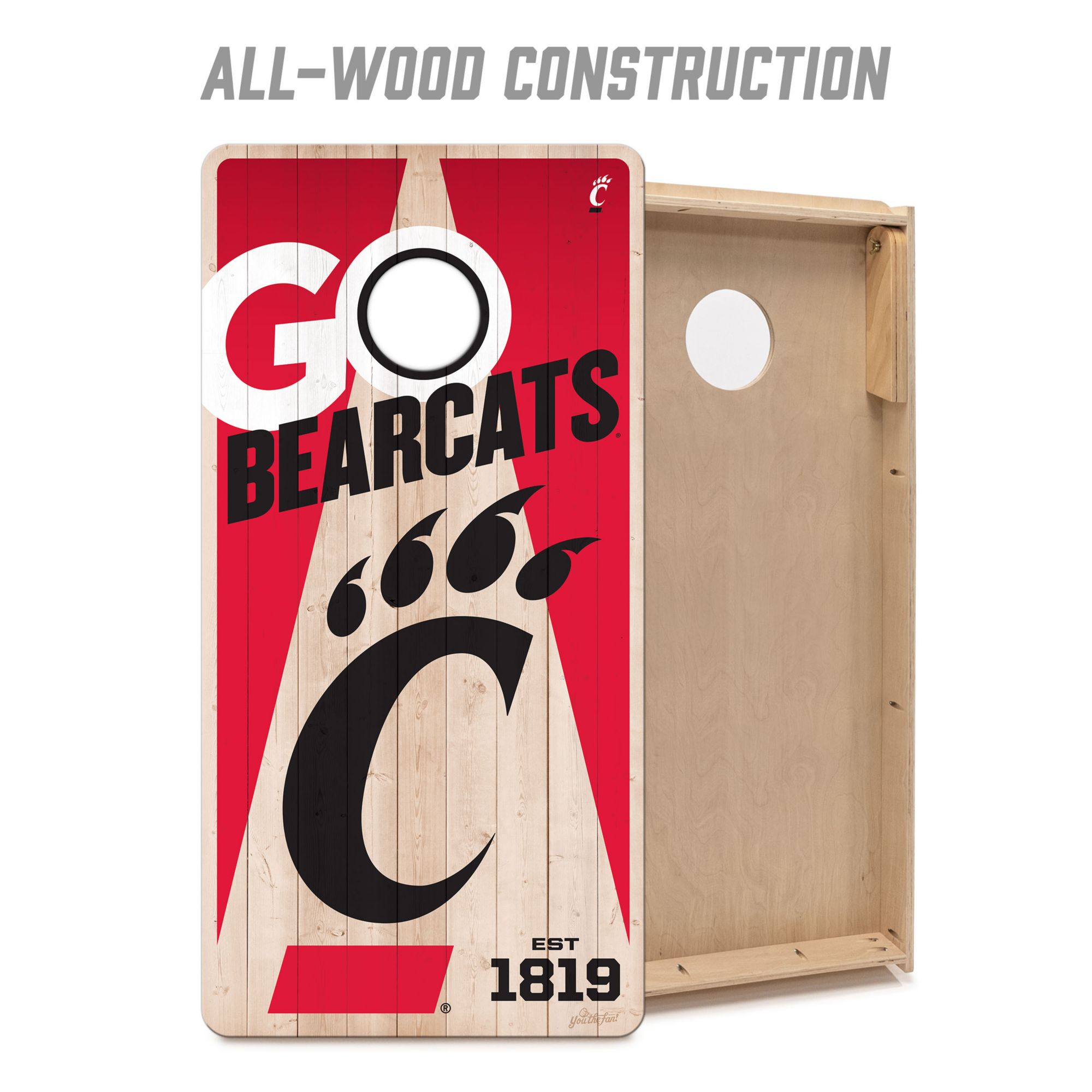 YouTheFan Cincinnati Bearcats 2' x 4' Cornhole Boards product image