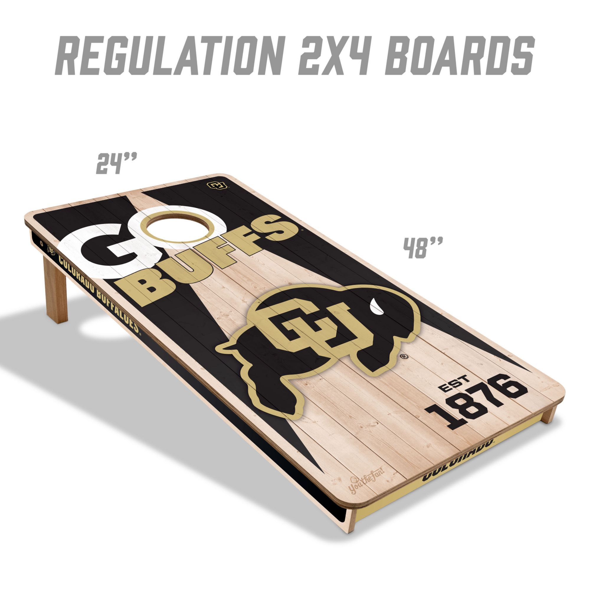 YouTheFan Colorado Buffaloes 2' x 4' Cornhole Boards product image