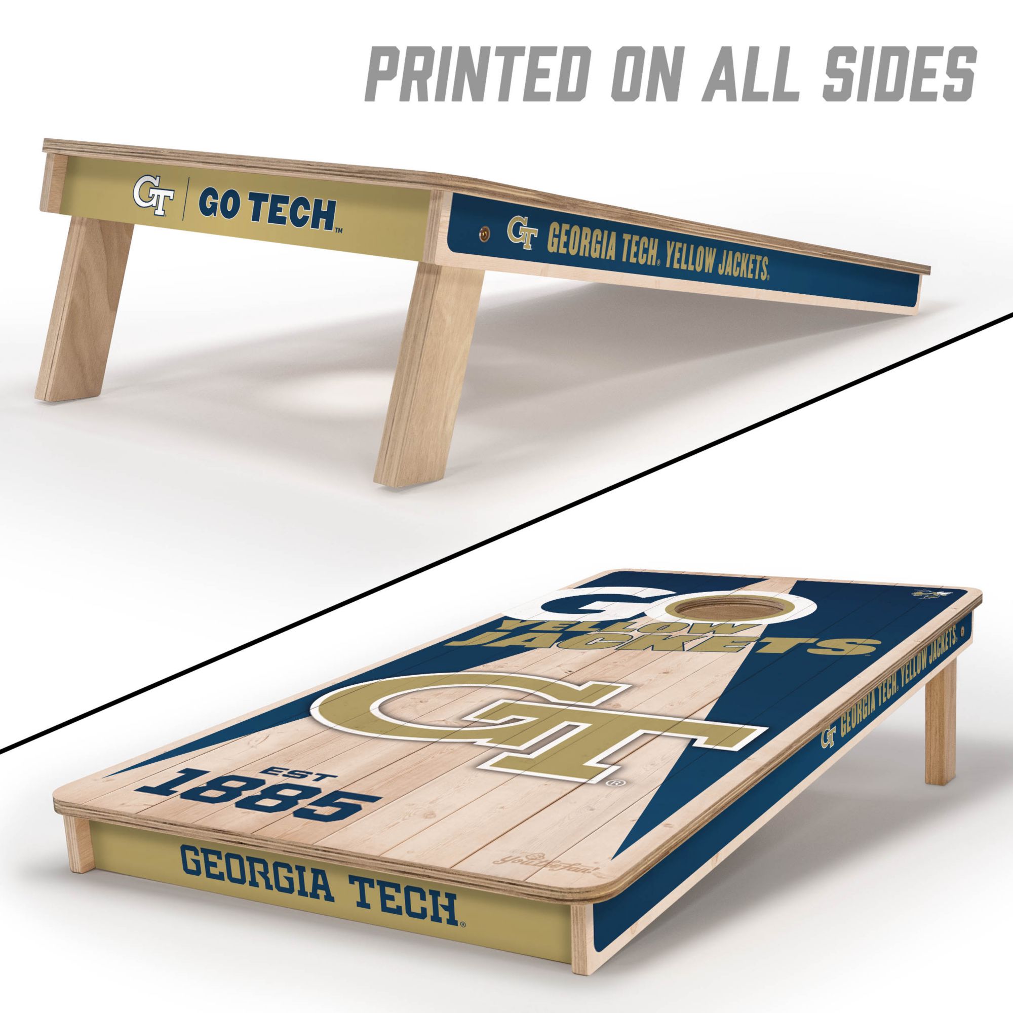 YouTheFan Georgia Tech Yellow Jackets 2' x 4' Cornhole Boards product image