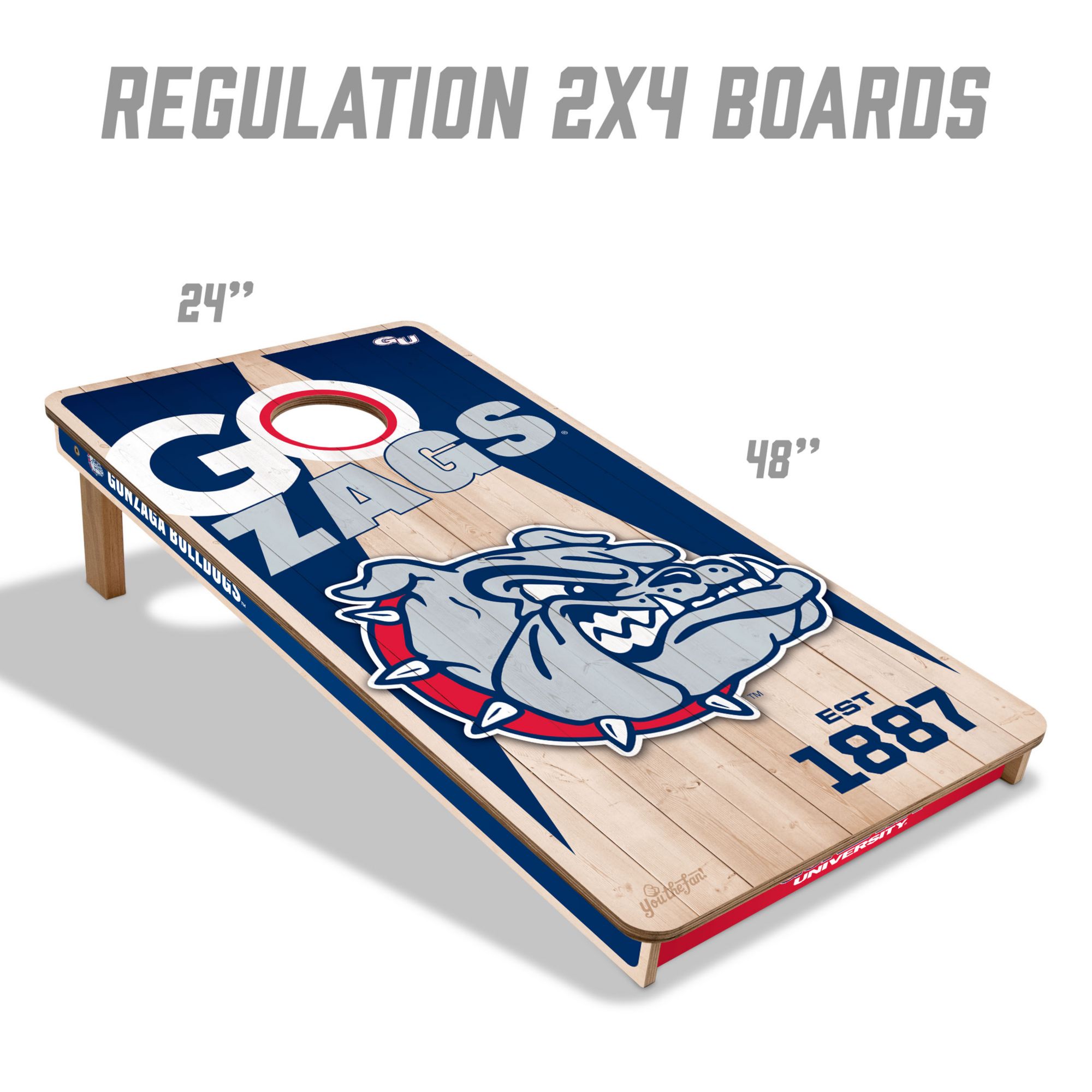 YouTheFan Gonzaga Bulldogs 2' x 4' Cornhole Boards product image