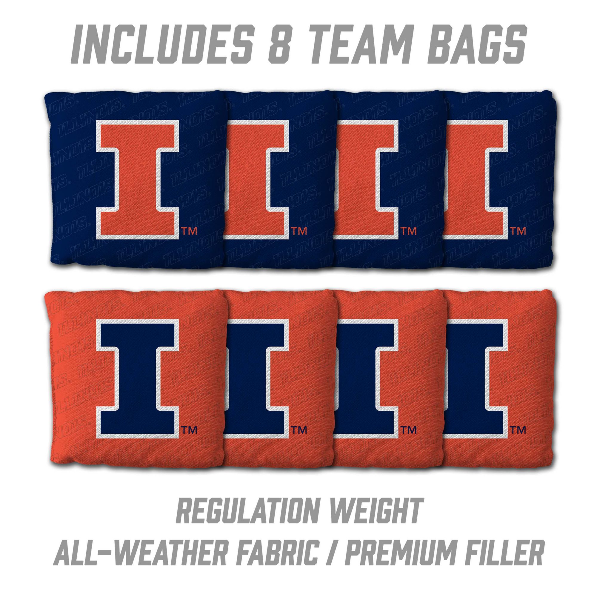YouTheFan Illinois Fighting Illini 2' x 4' Cornhole Boards product image