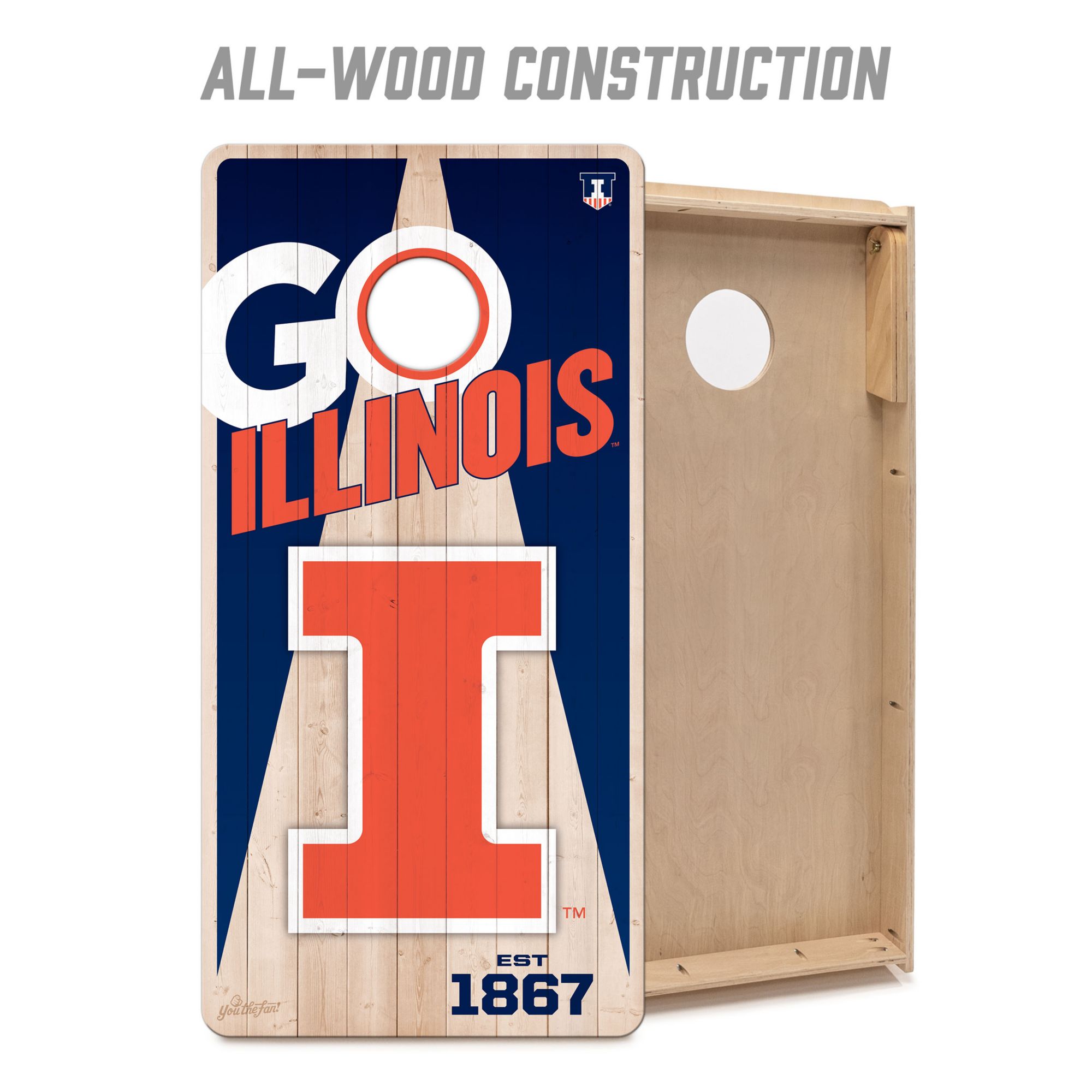 YouTheFan Illinois Fighting Illini 2' x 4' Cornhole Boards product image