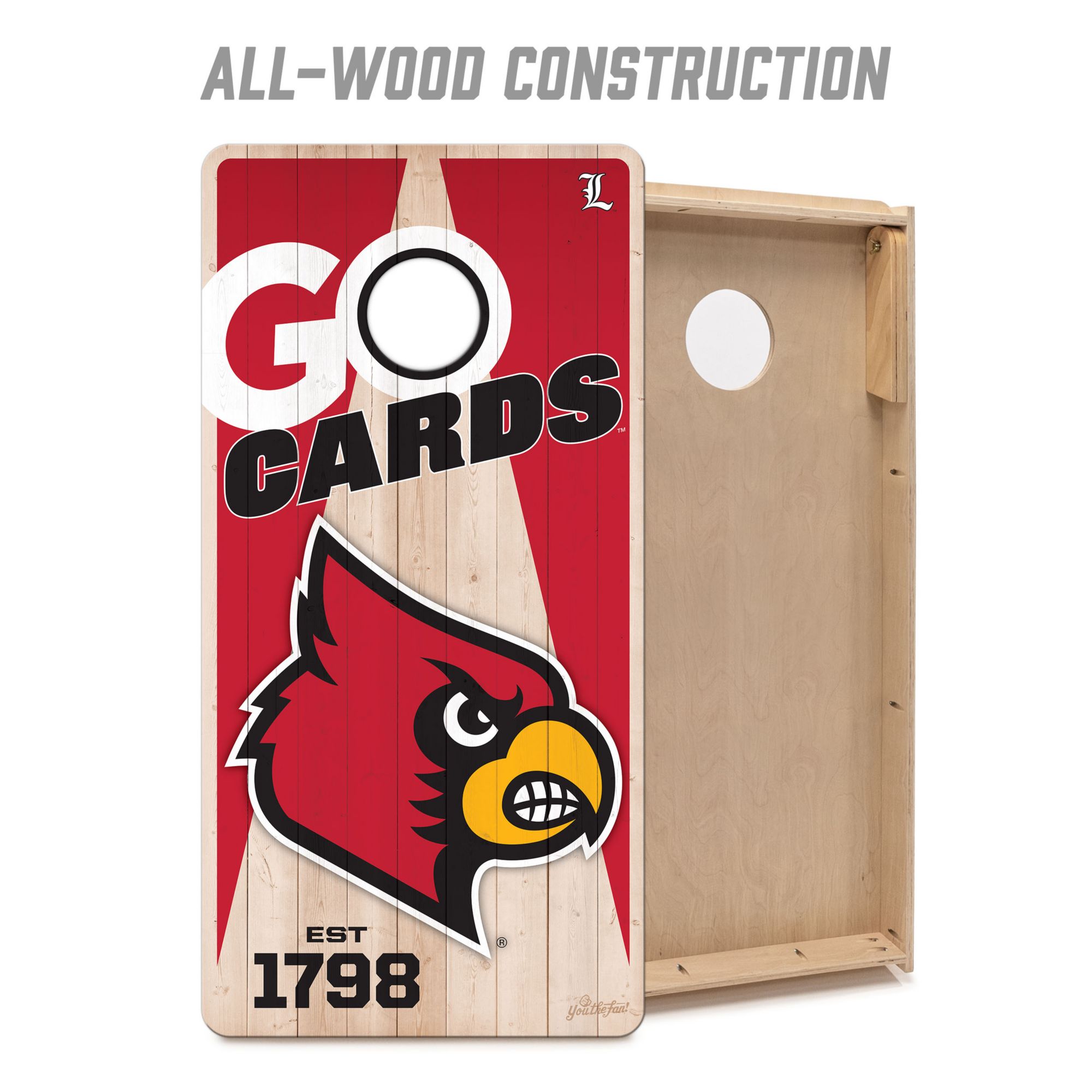 YouTheFan Louisville Cardinals 2' x 4' Cornhole Boards product image