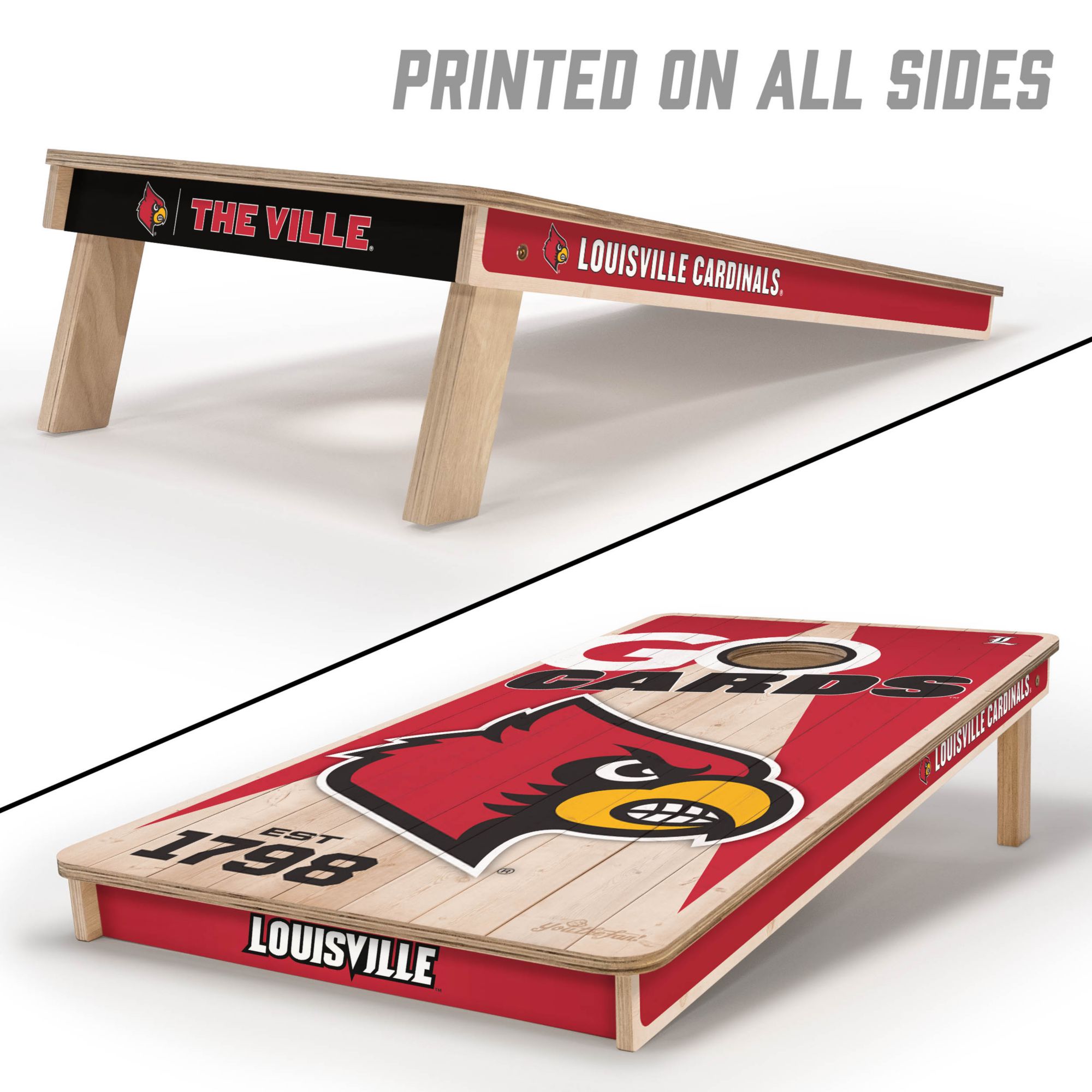 YouTheFan Louisville Cardinals 2' x 4' Cornhole Boards product image