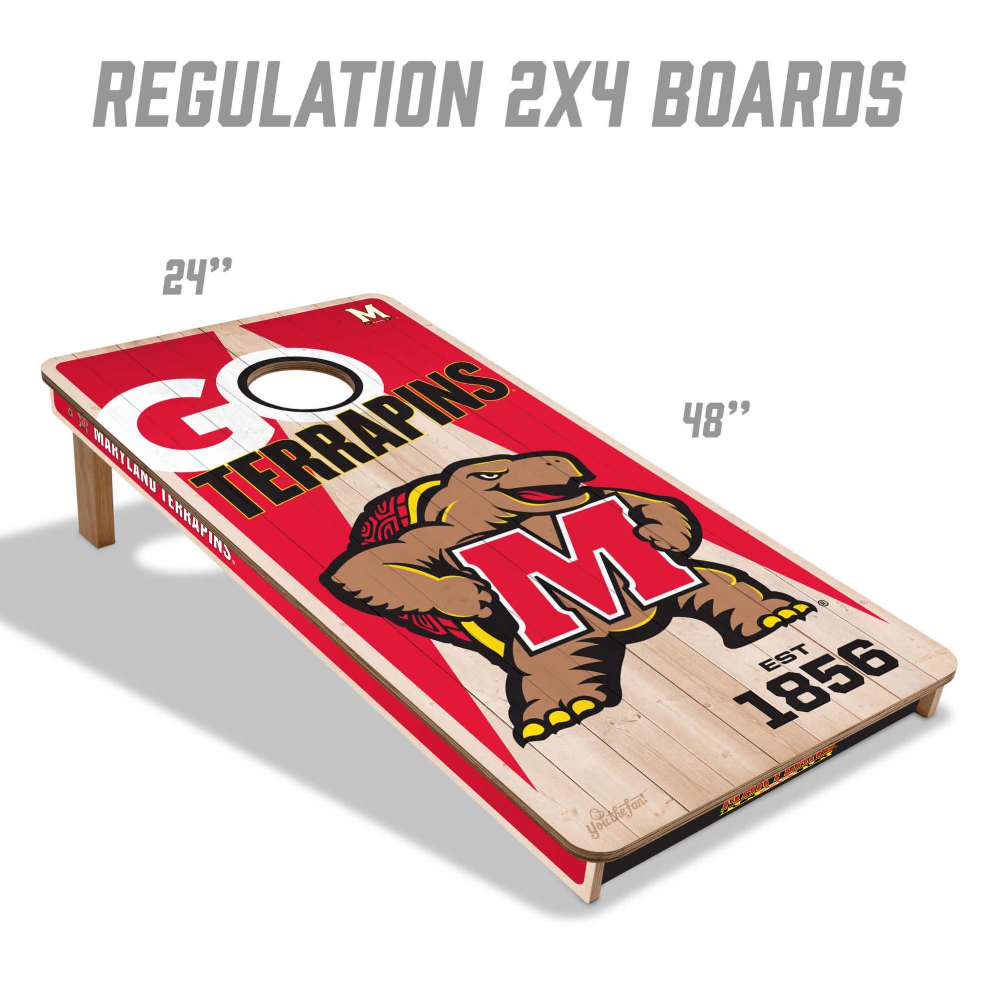 YouTheFan Maryland Terrapins 2' x 4' Cornhole Boards product image