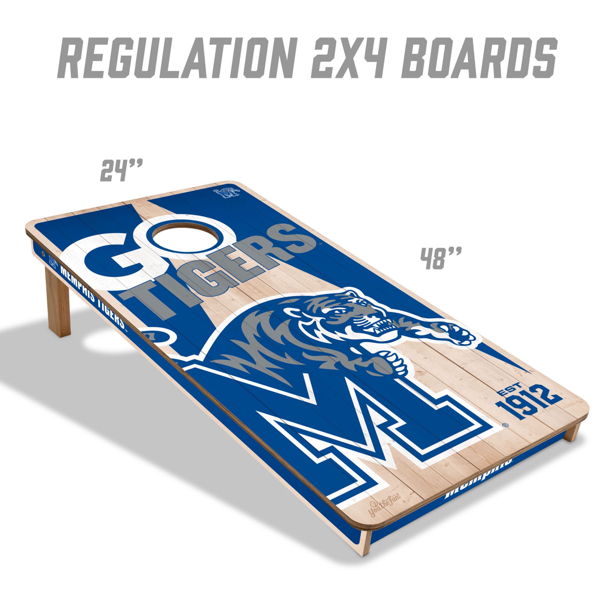 YouTheFan Memphis Tigers 2' x 4' Cornhole Boards product image