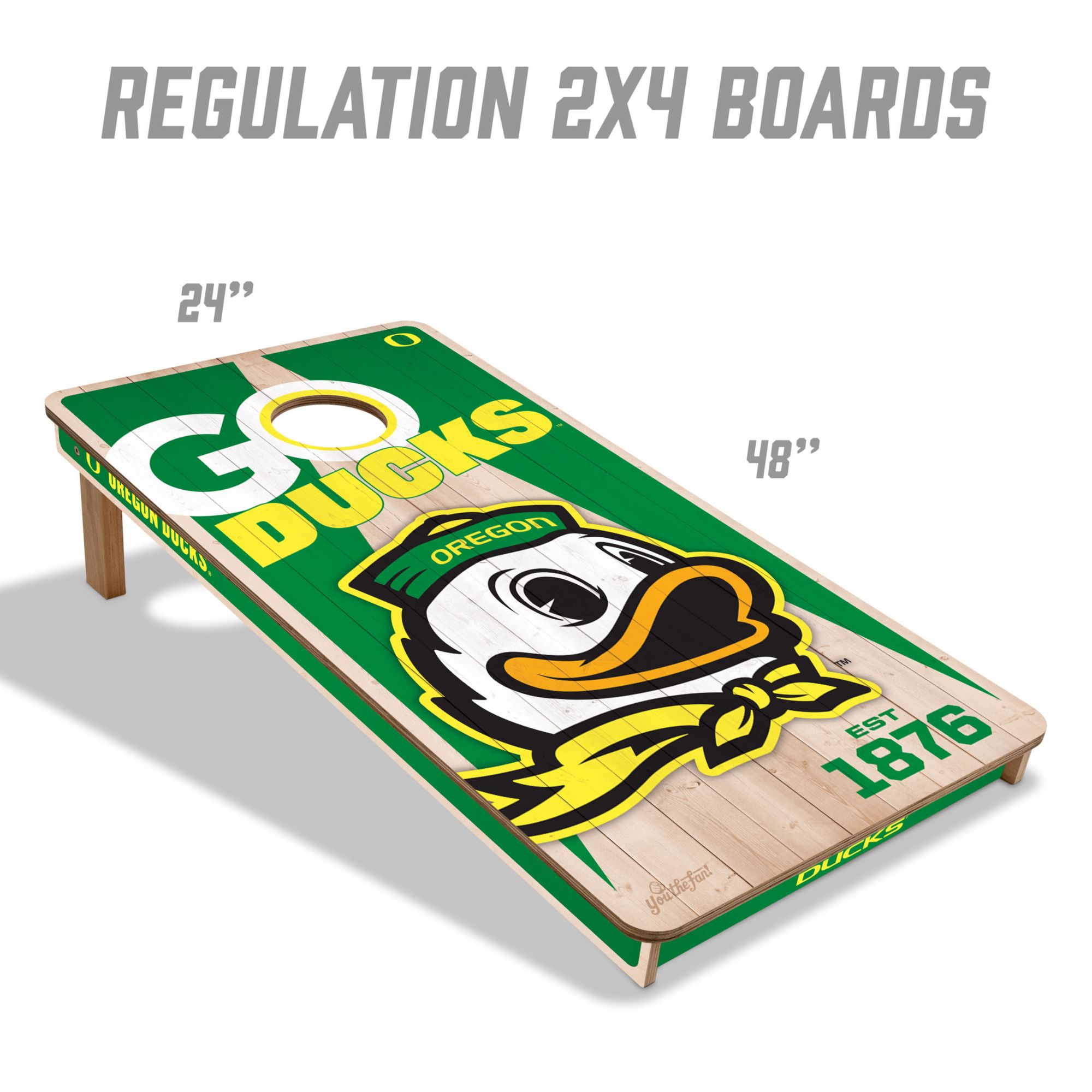 YouTheFan Oregon Ducks 2' x 4' Cornhole Boards product image