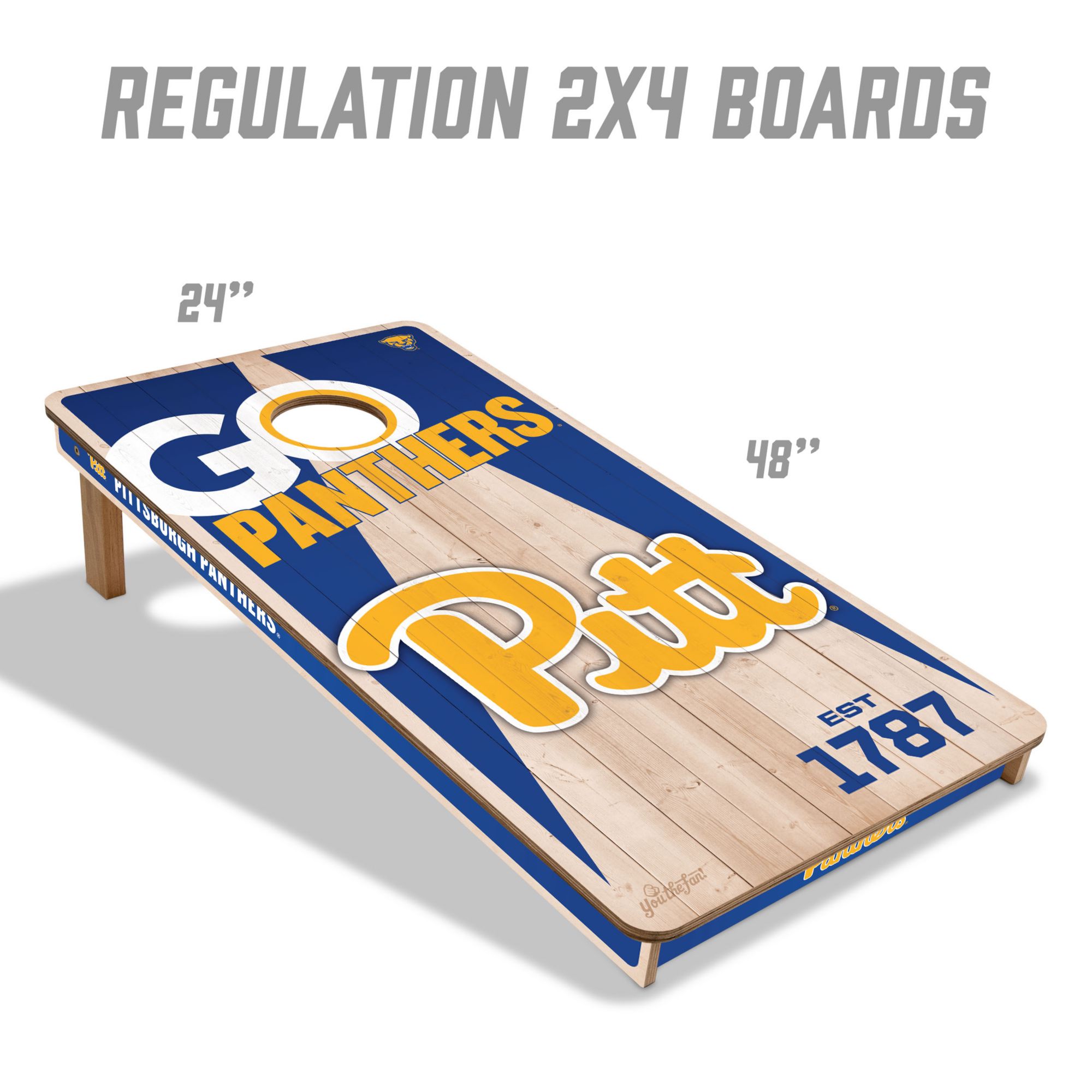 YouTheFan Pittsburgh Panthers 2' x 4' Cornhole Boards product image