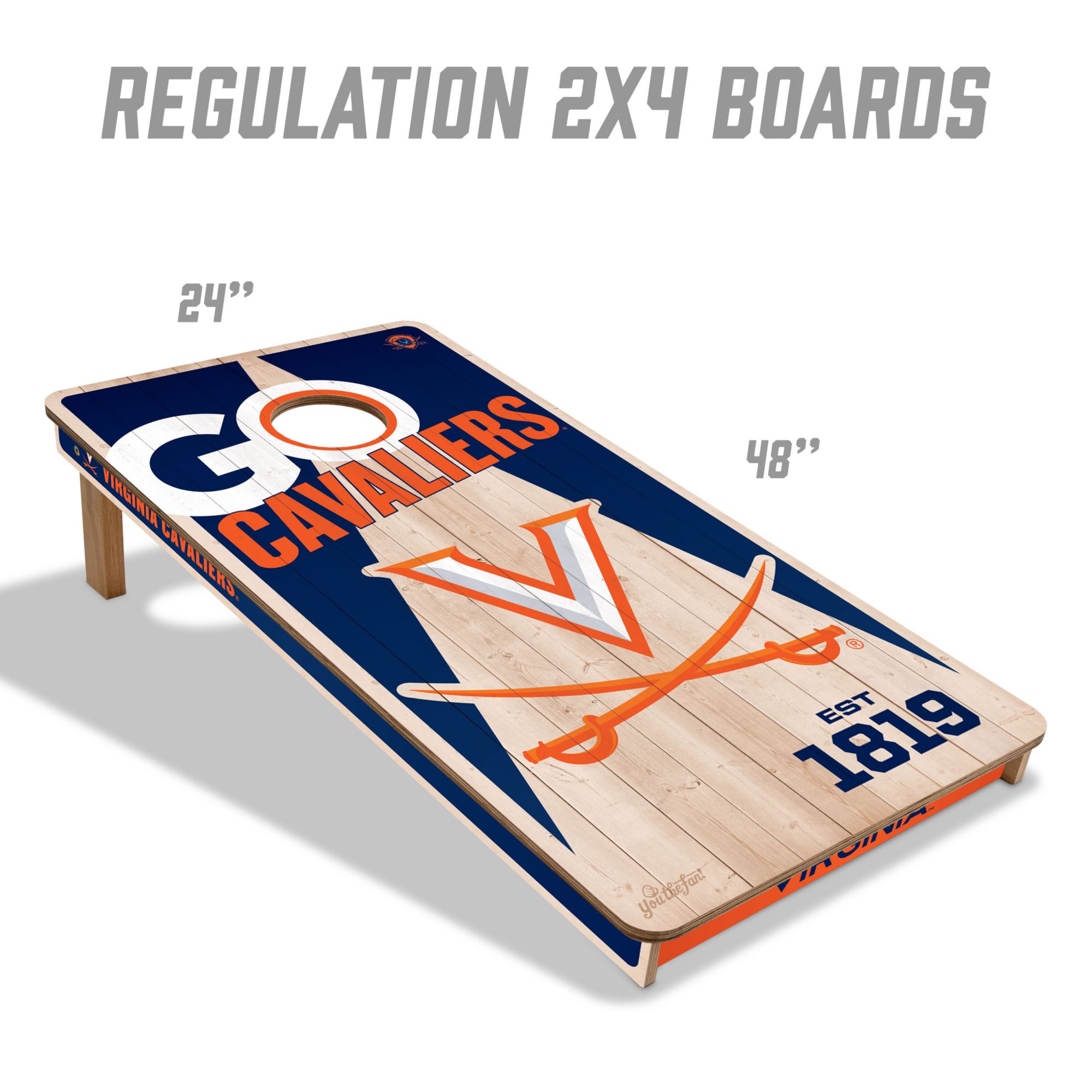 YouTheFan Virginia Cavaliers 2' x 4' Cornhole Boards product image