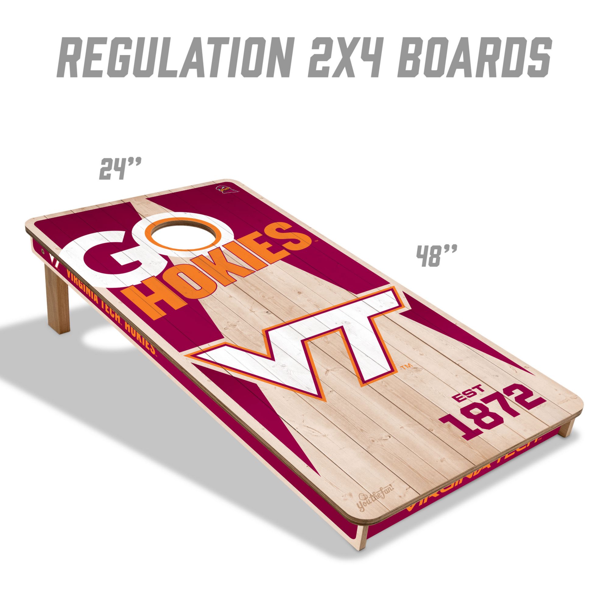 YouTheFan Virginia Tech Hokies 2' x 4' Cornhole Boards product image