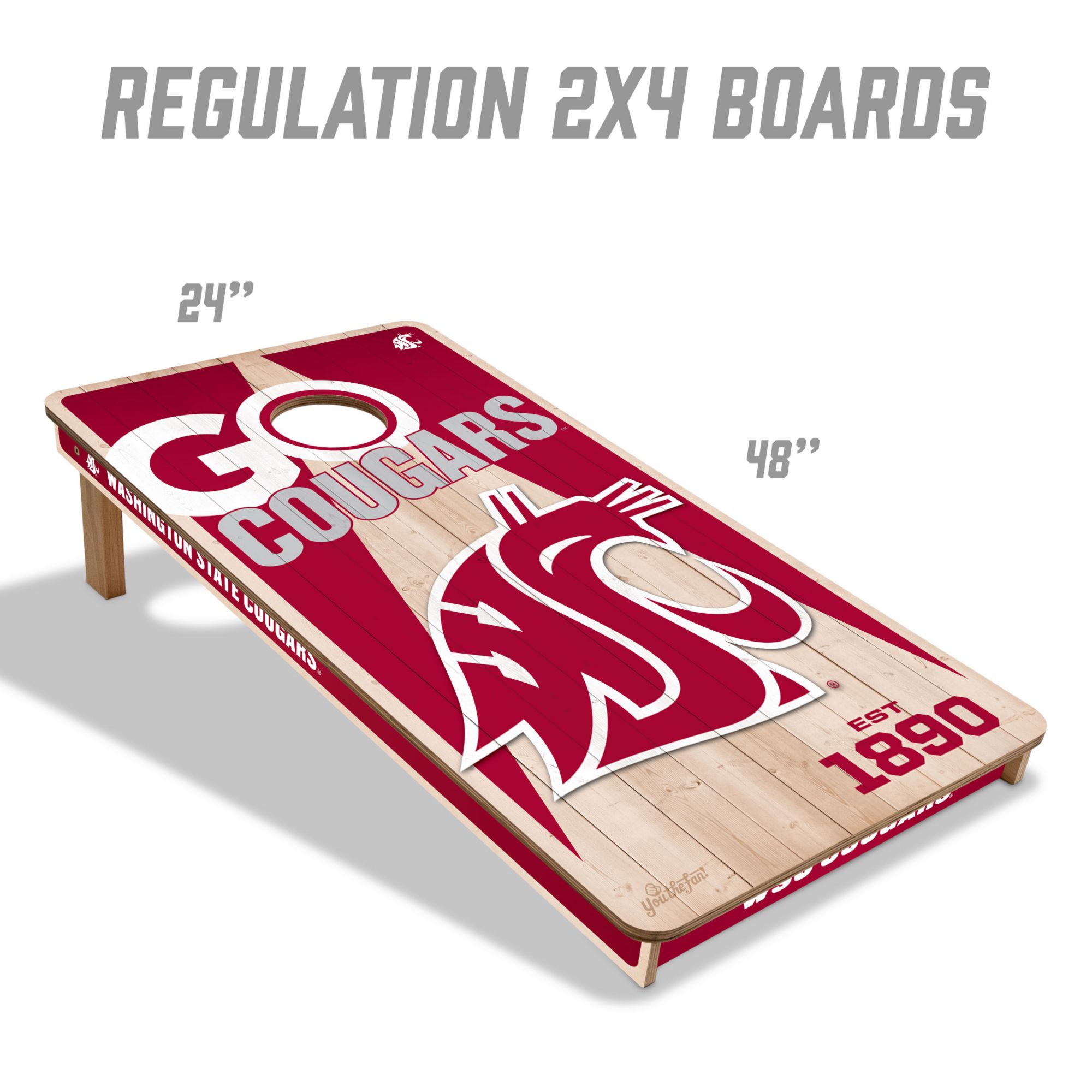 YouTheFan Washington State Cougars 2' x 4' Cornhole Boards product image