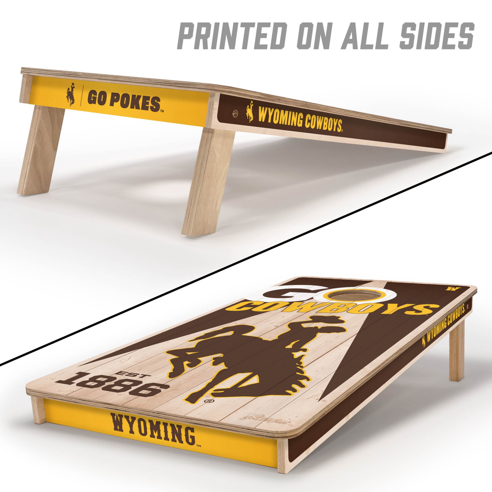 YouTheFan Wyoming Cowboys 2' x 4' Cornhole Boards product image