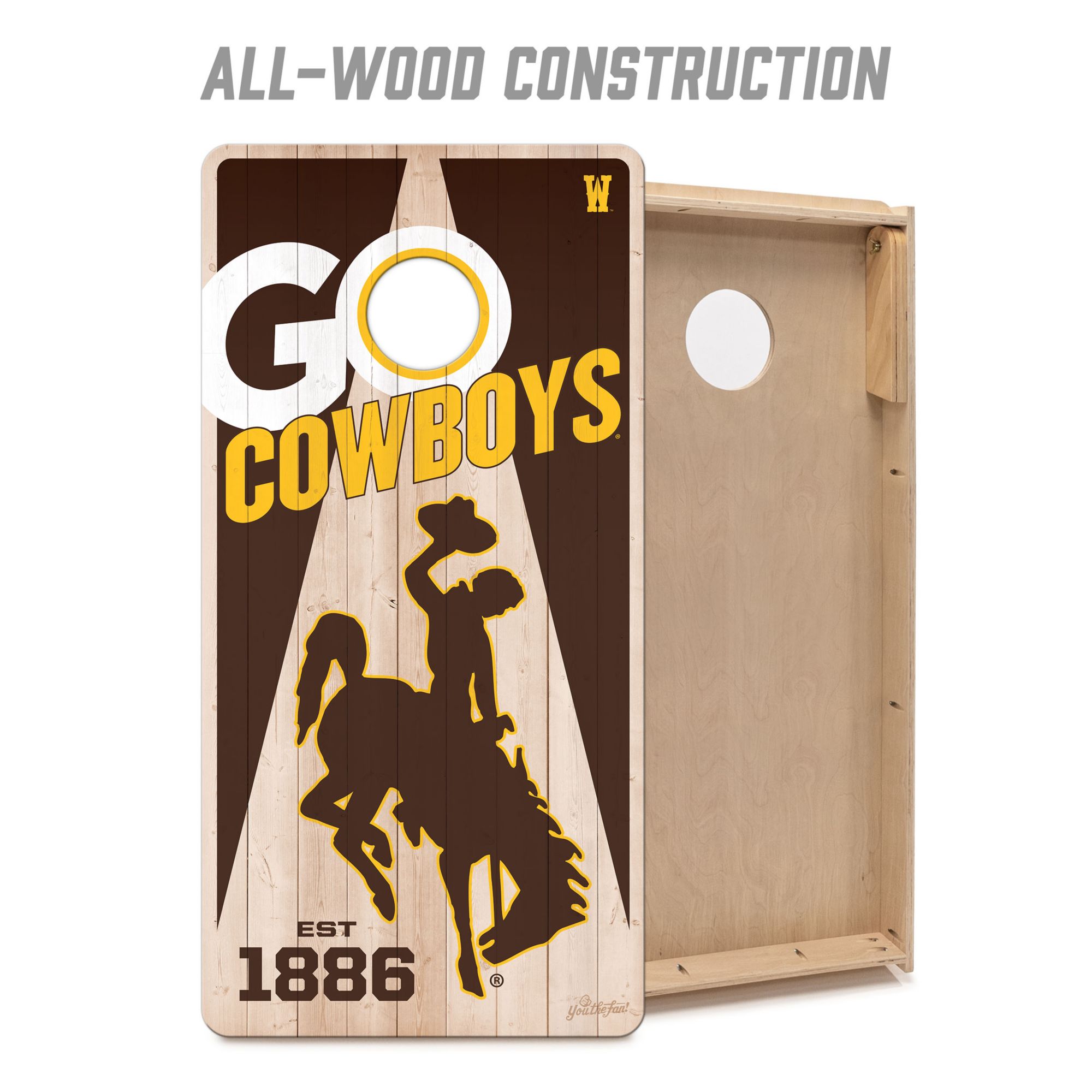 YouTheFan Wyoming Cowboys 2' x 4' Cornhole Boards product image