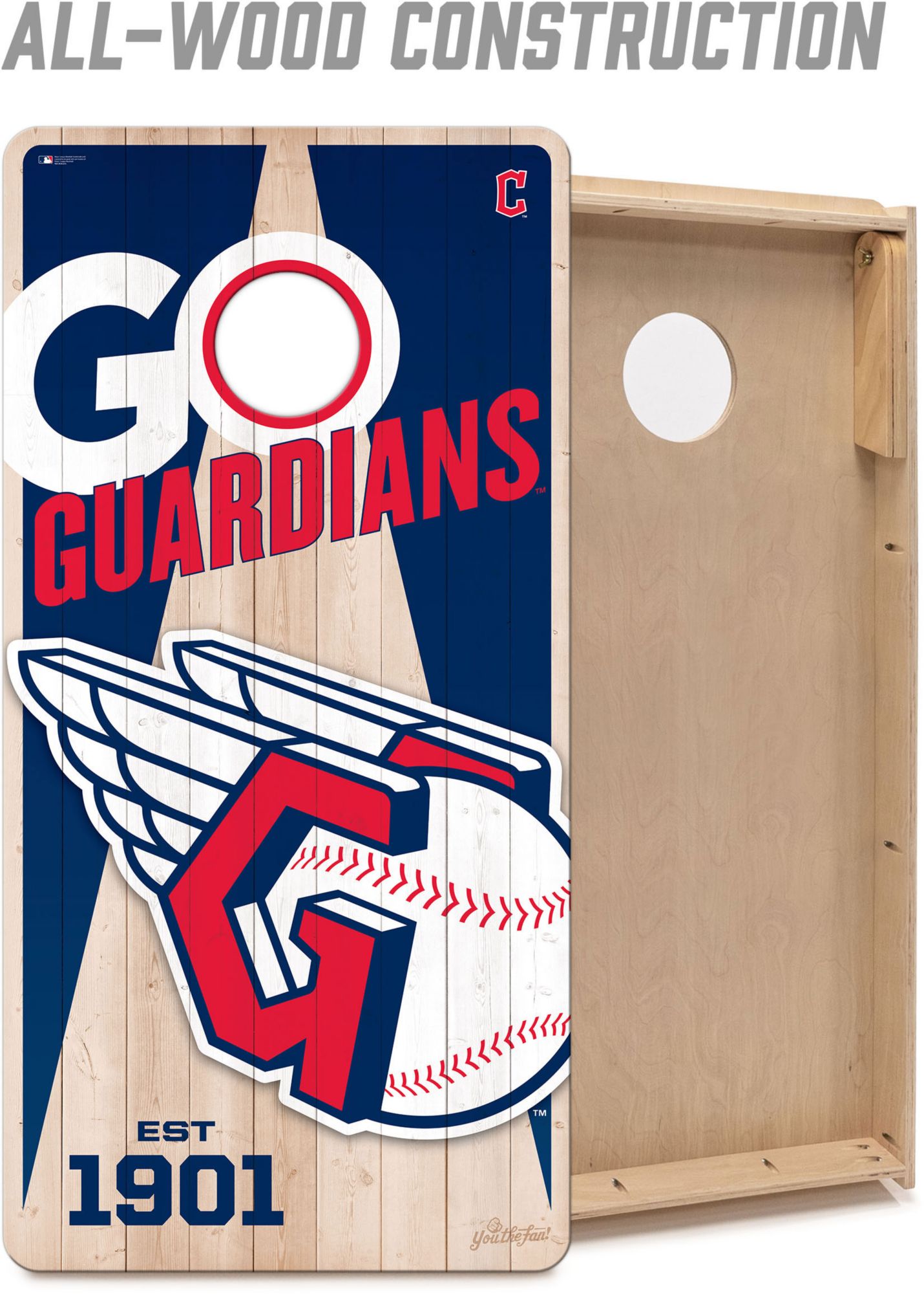 YouTheFan Cleveland Guardinas 2' x 4' Cornhole Boards product image
