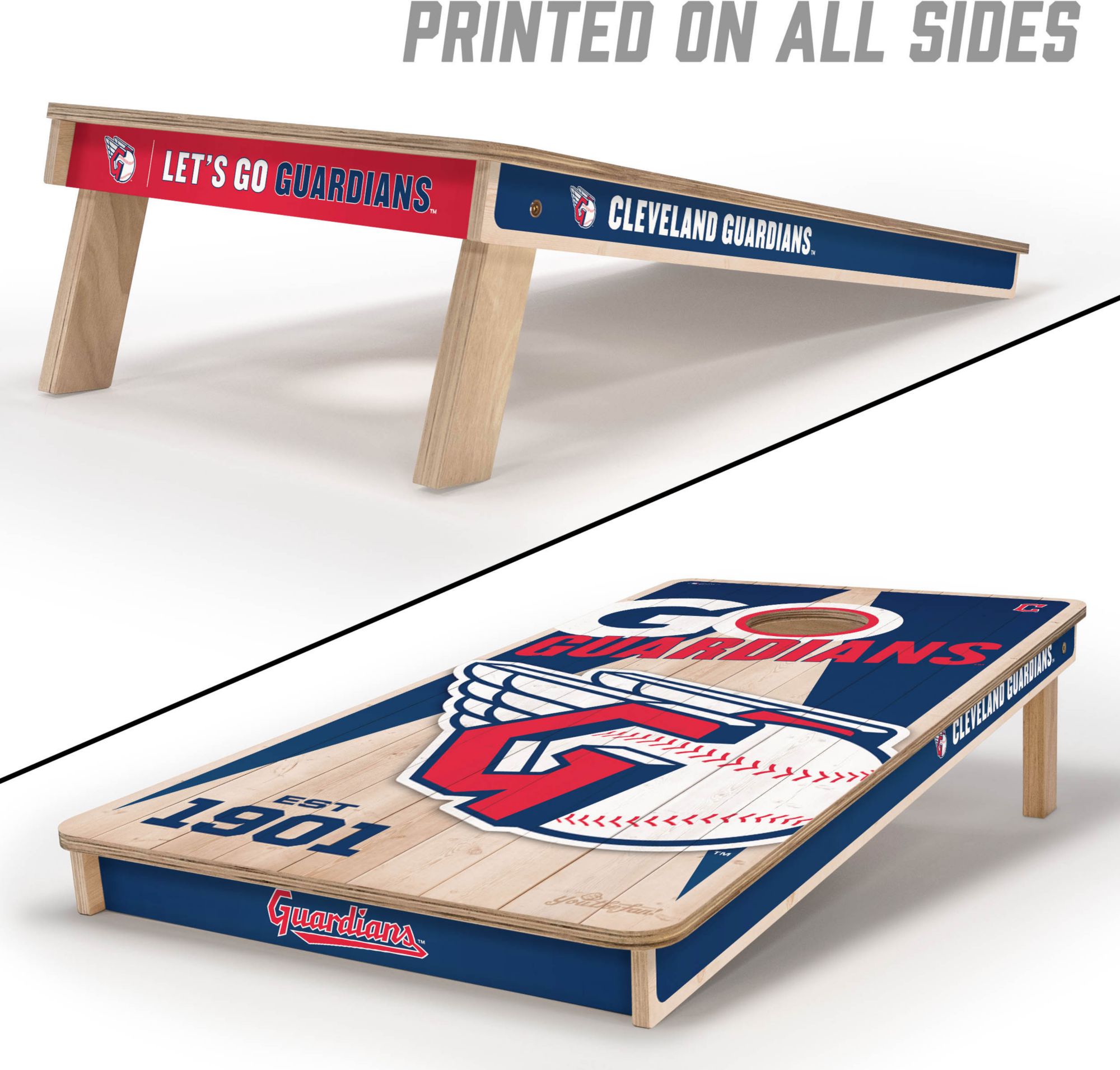 YouTheFan Cleveland Guardinas 2' x 4' Cornhole Boards product image