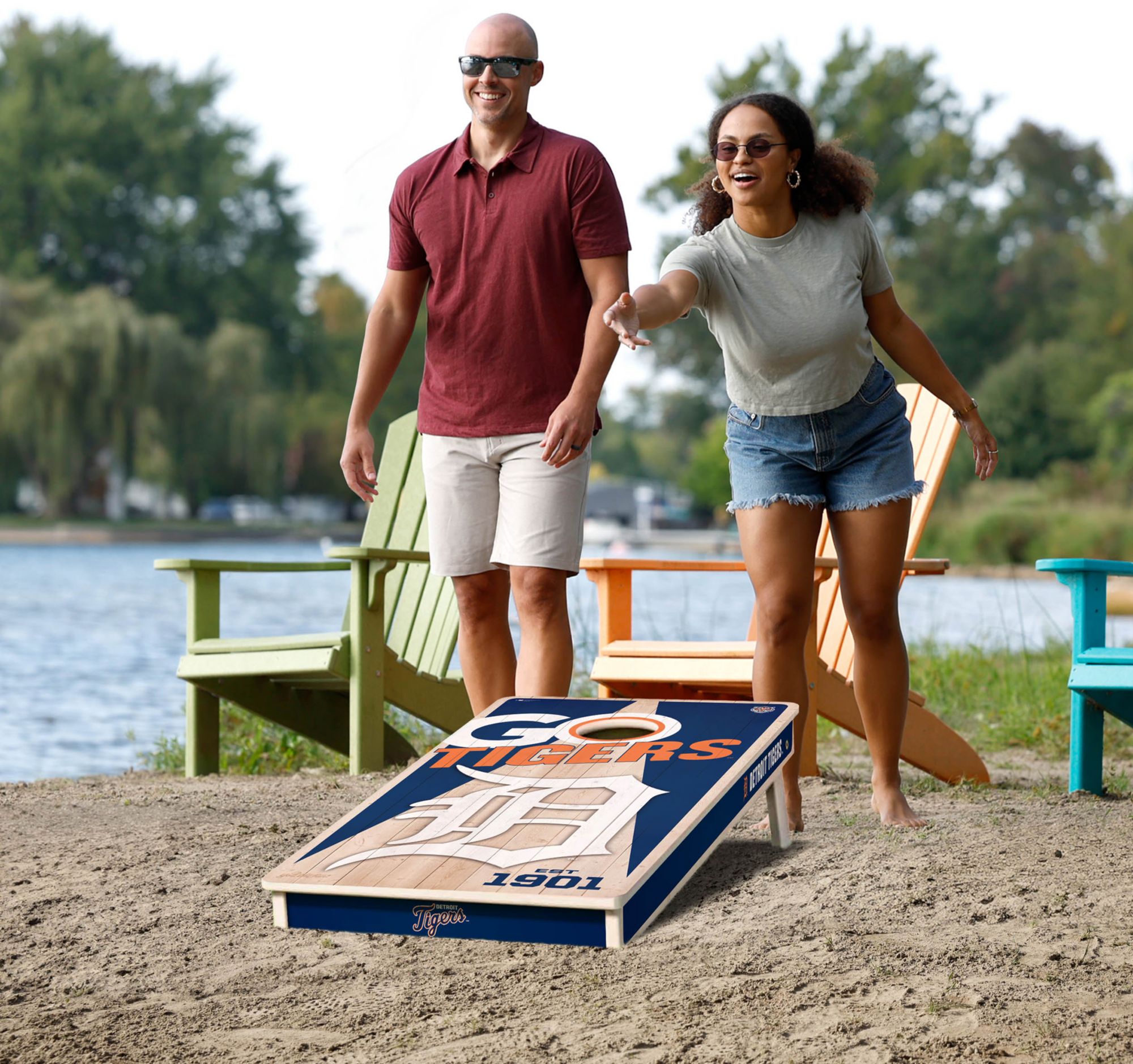 YouTheFan Detroit Tigers 2' x 4' Cornhole Boards product image