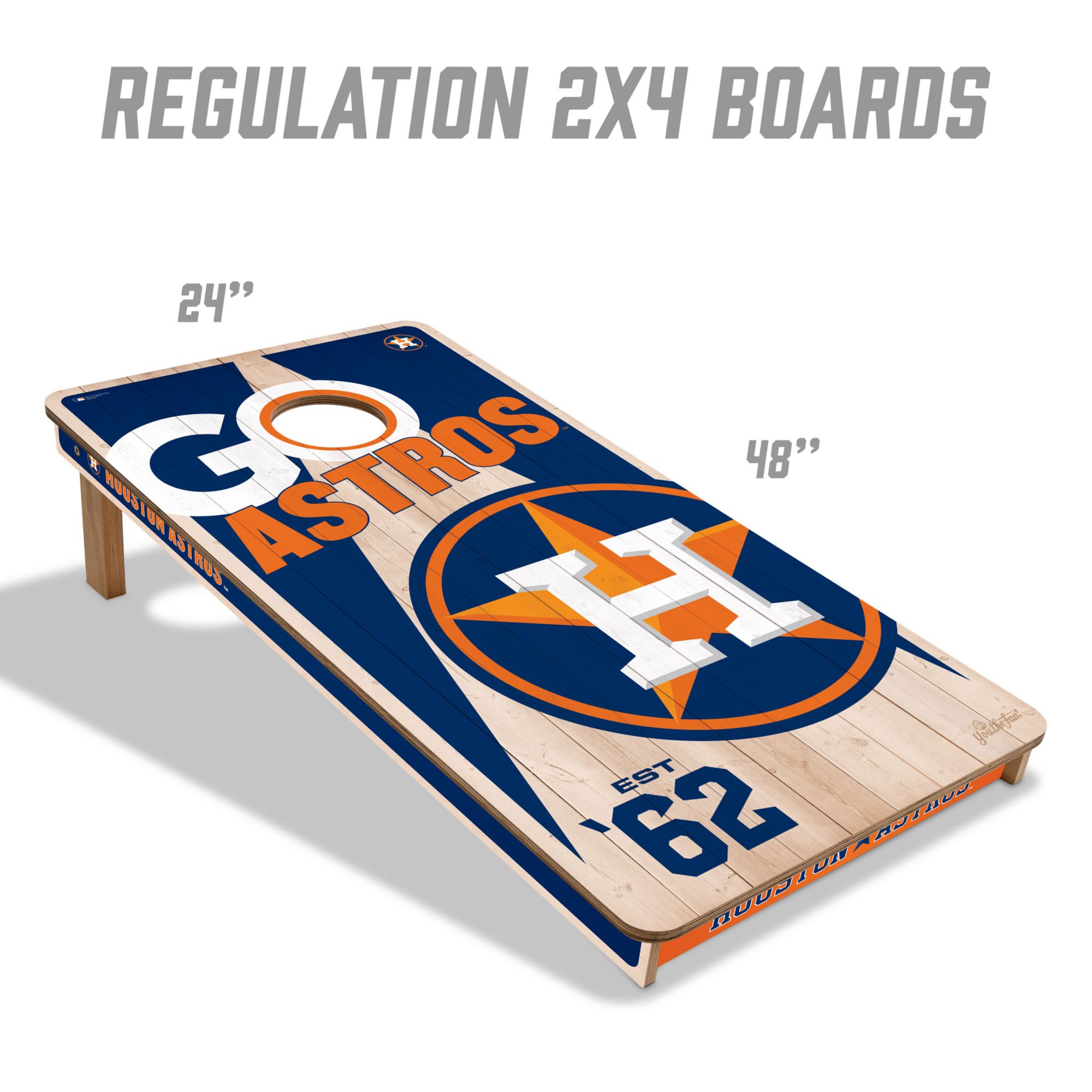 YouTheFan Houston Astros 2' x 4' Cornhole Boards product image