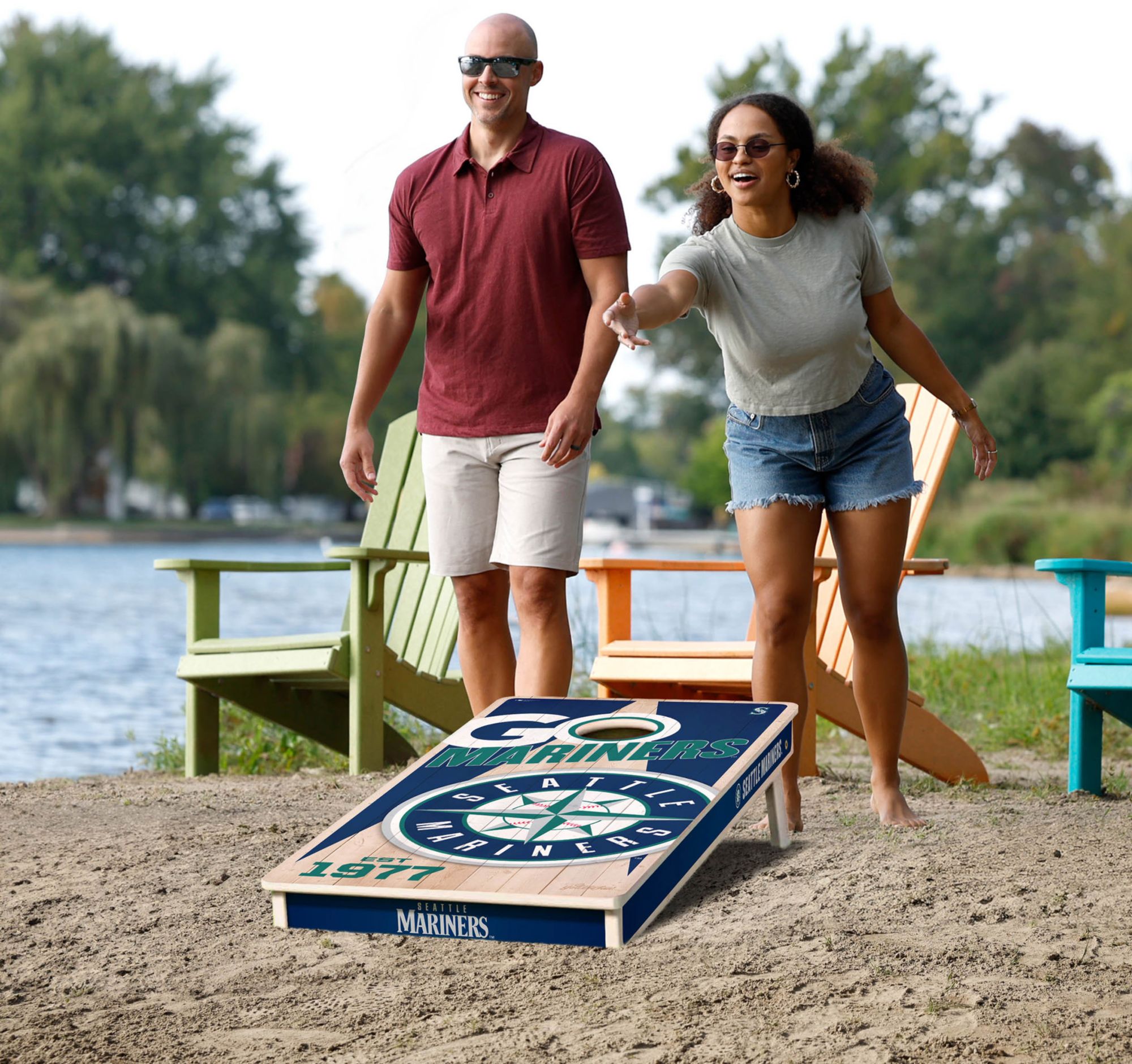 YouTheFan Seattle Mariners 2' x 4' Cornhole Boards product image