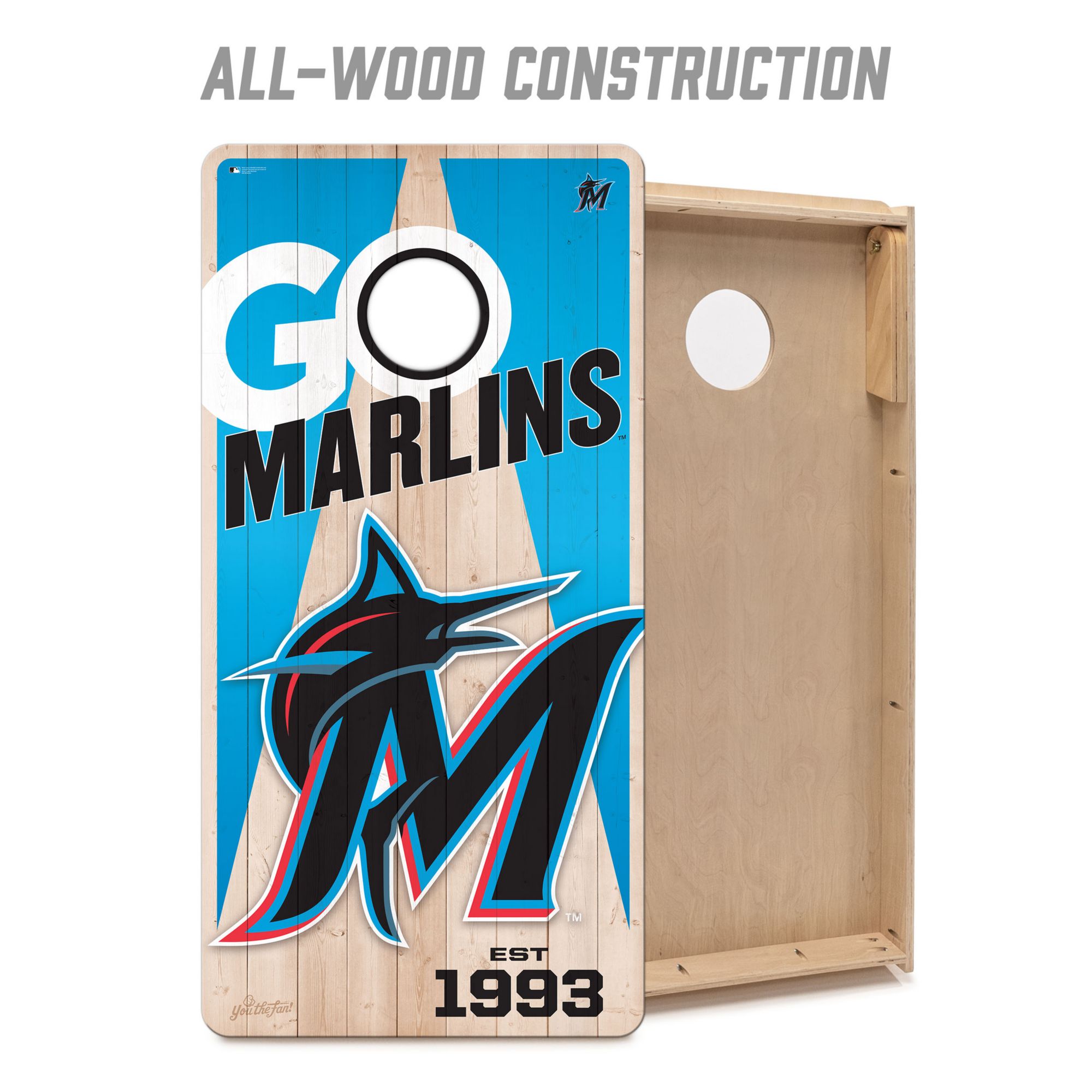 YouTheFan Miami Marlins 2' x 4' Cornhole Boards product image