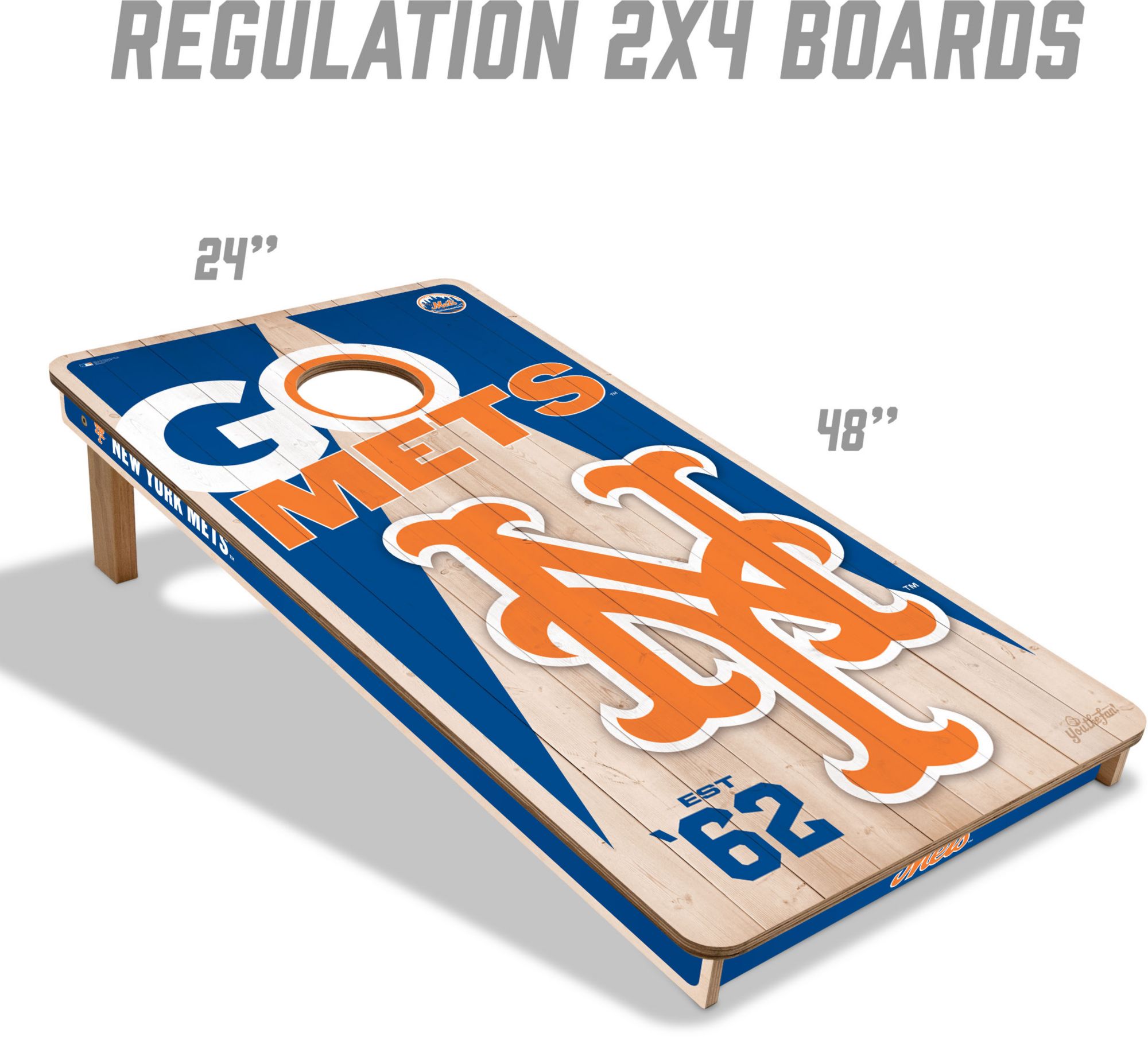 YouTheFan New York Mets 2' x 4' Cornhole Boards product image