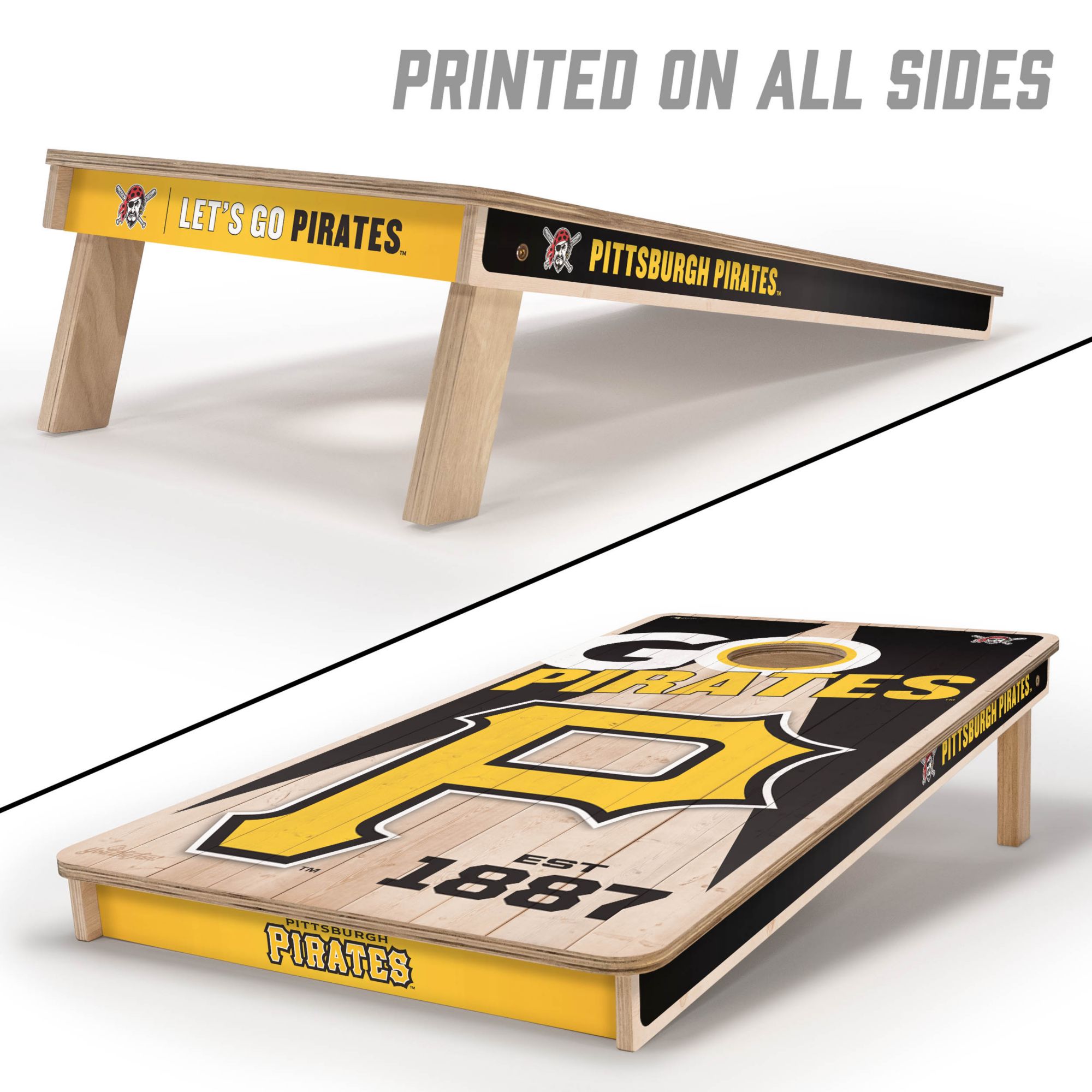 YouTheFan Pittsburgh Pirates 2' x 4' Cornhole Boards product image