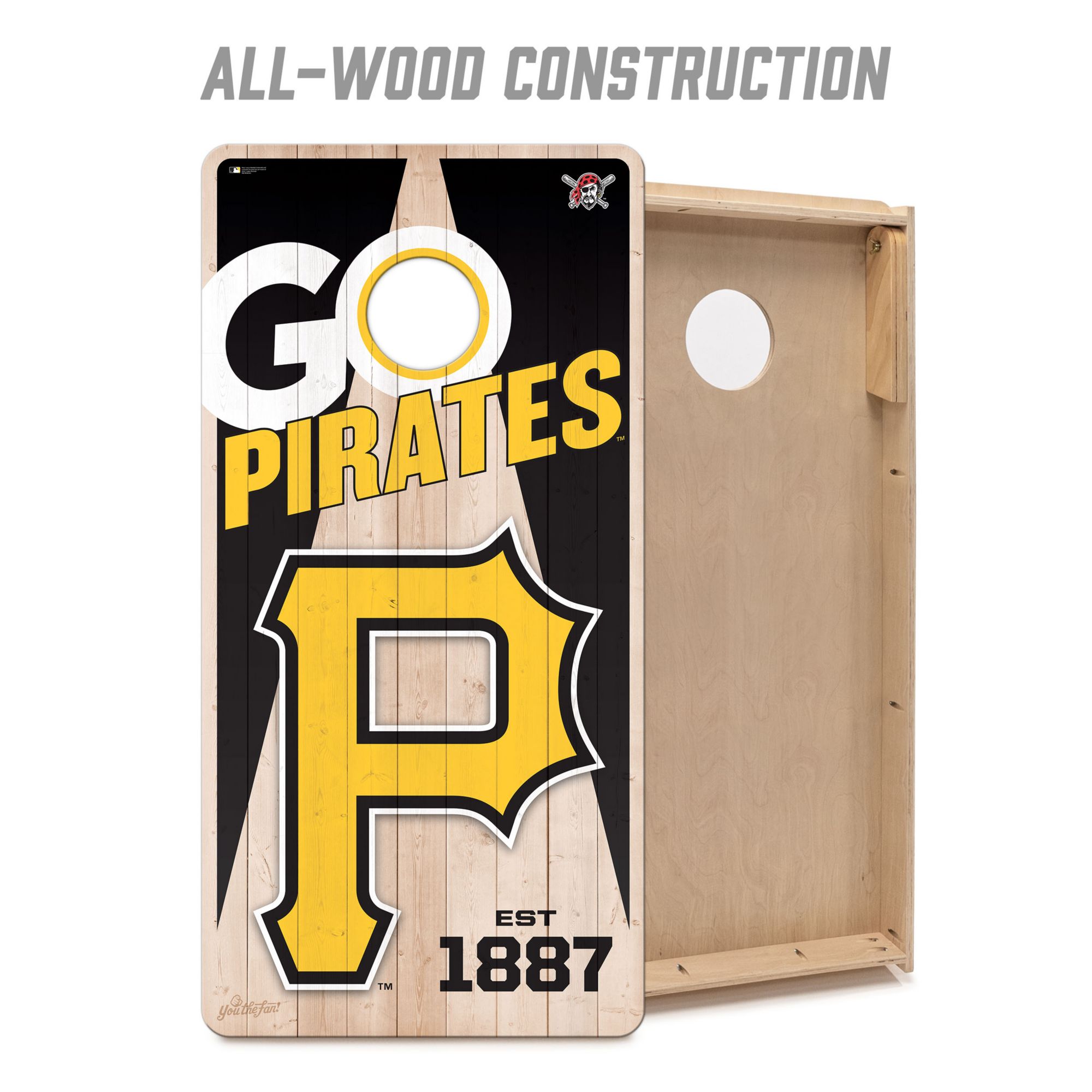YouTheFan Pittsburgh Pirates 2' x 4' Cornhole Boards product image