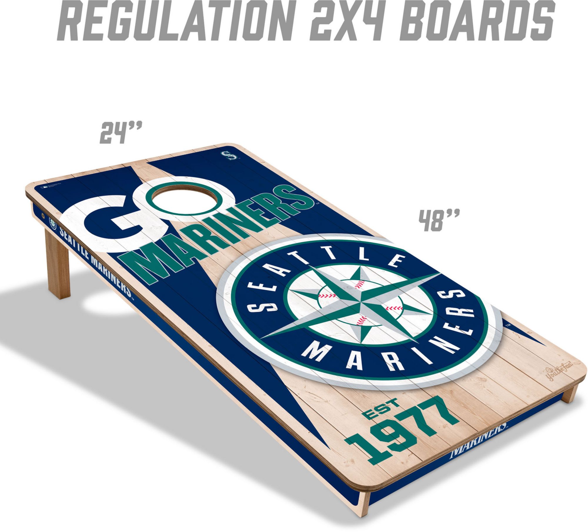 YouTheFan Seattle Mariners 2' x 4' Cornhole Boards product image