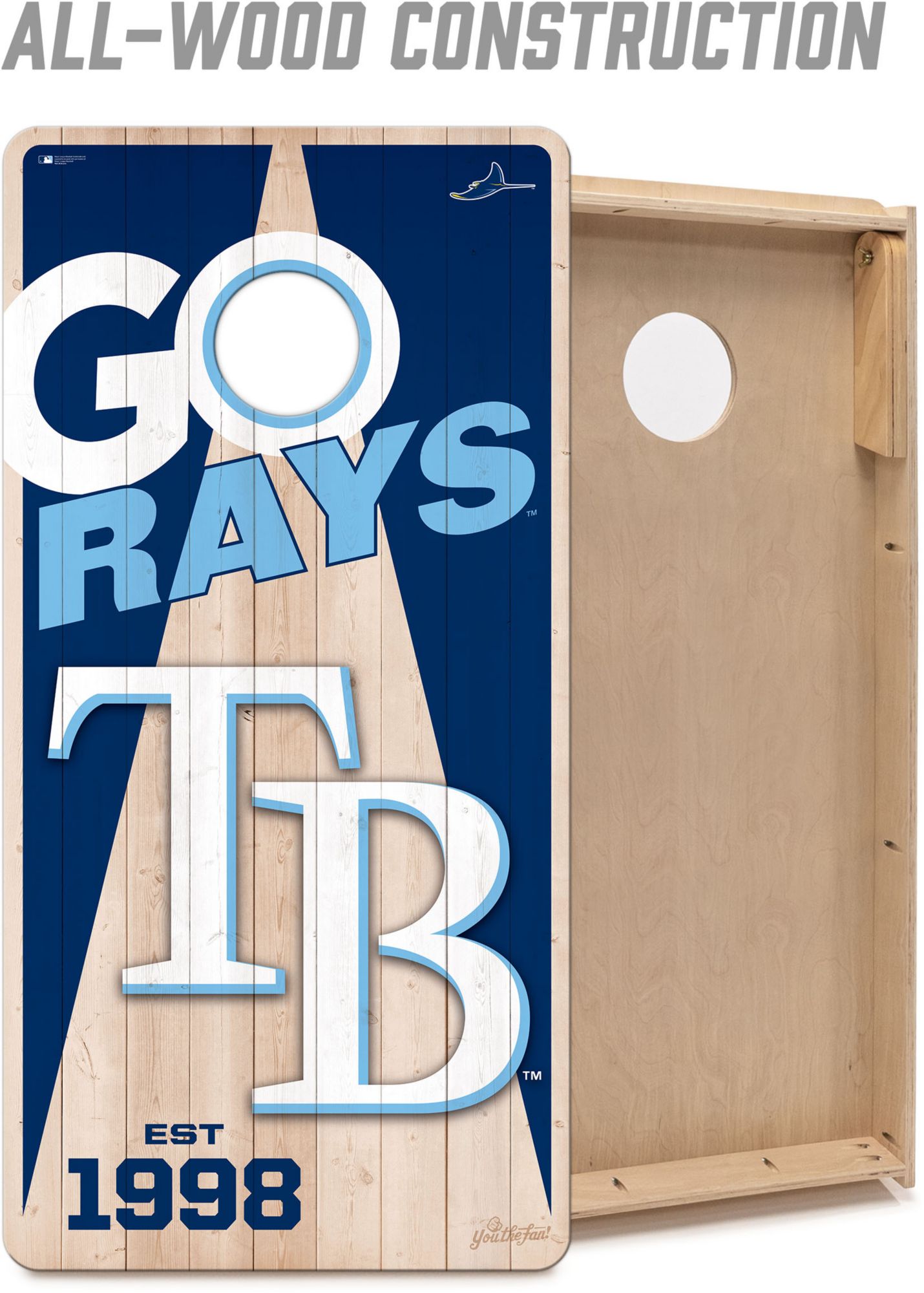 YouTheFan Tampa Bay Rays 2' x 4' Cornhole Boards product image