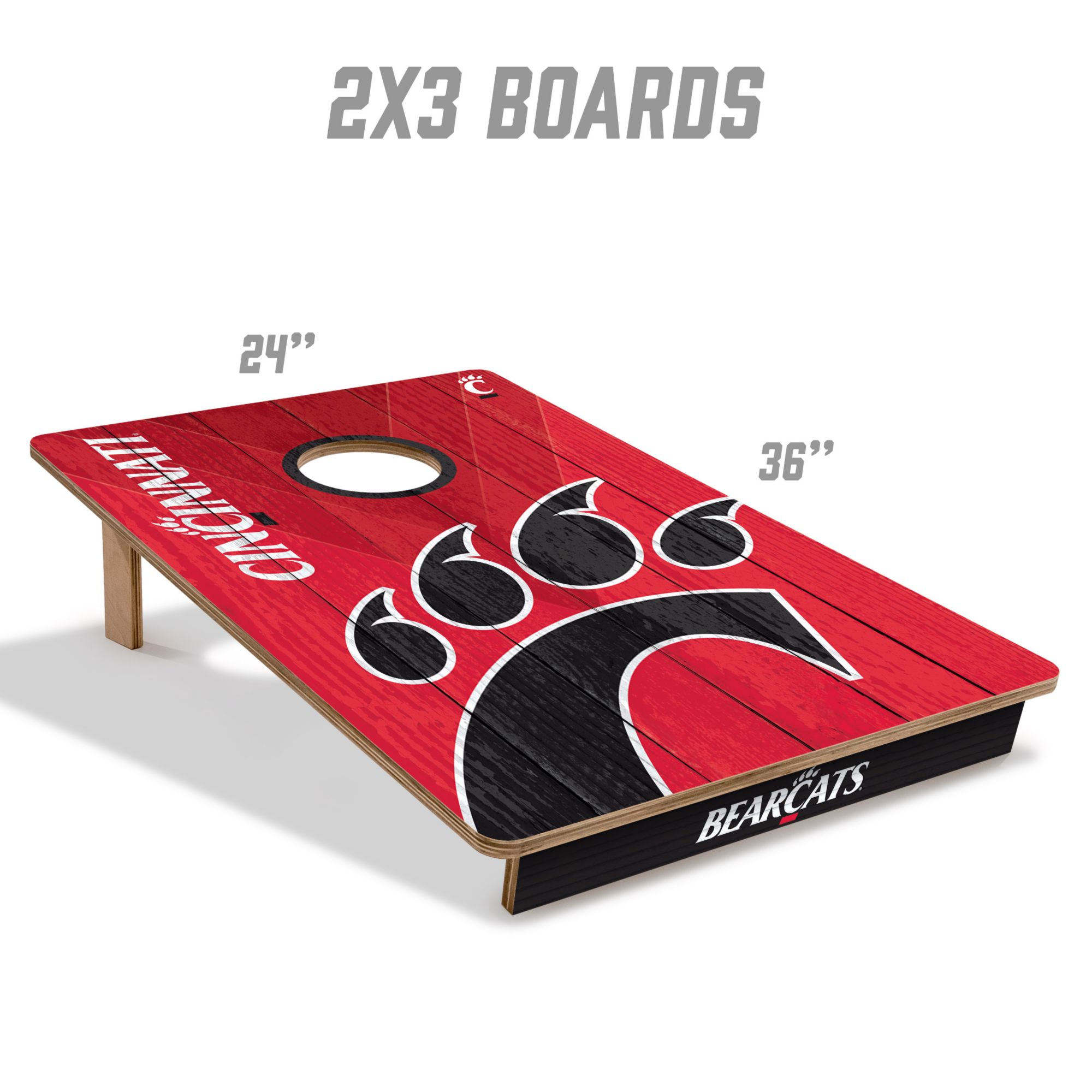 YouTheFan Cincinnati Bearcats 2' x 3' Cornhole Boards product image