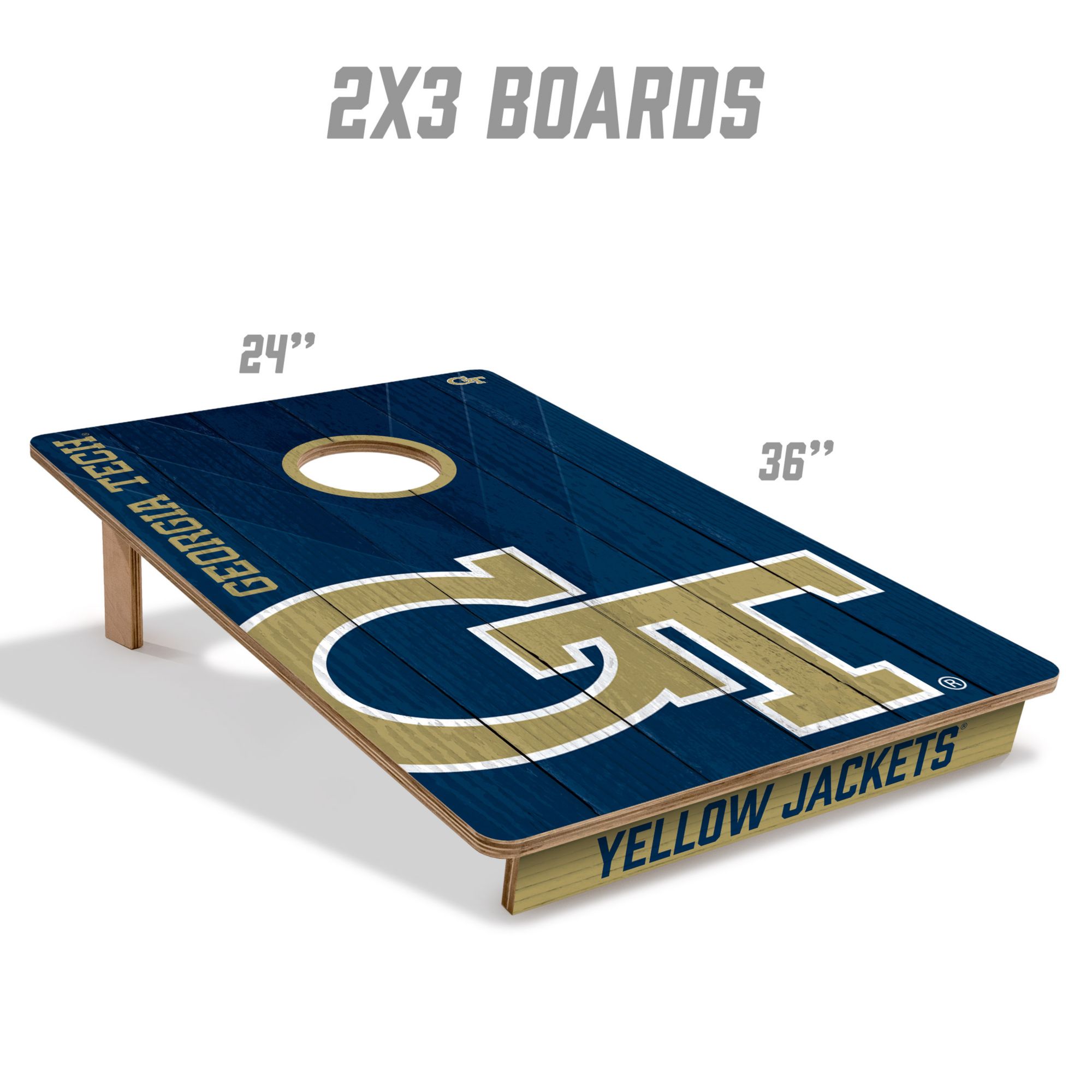 YouTheFan Georgia Tech Yellow Jackets 2' x 3' Cornhole Boards product image