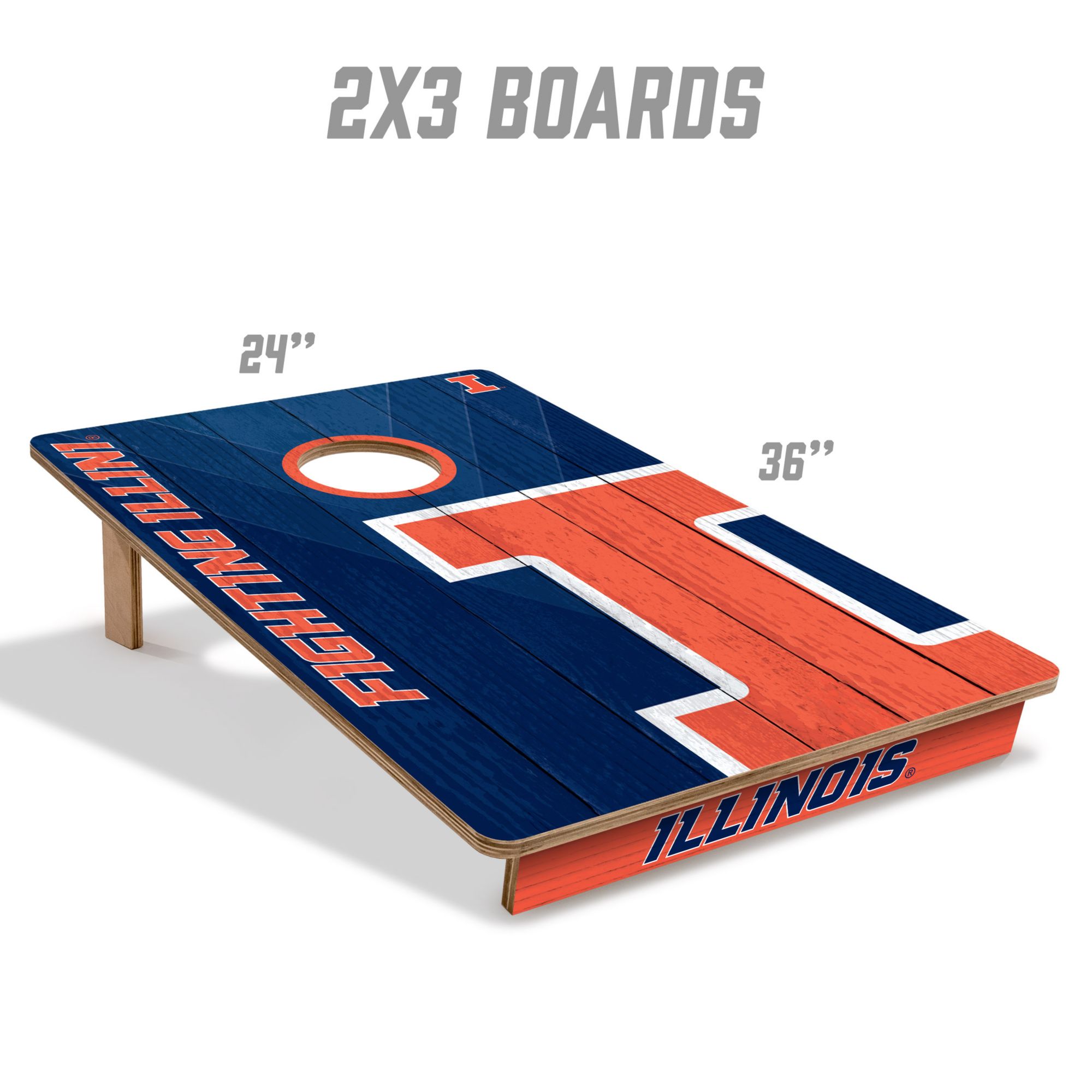YouTheFan Illinois Fighting Illini 2' x 3' Cornhole Boards product image