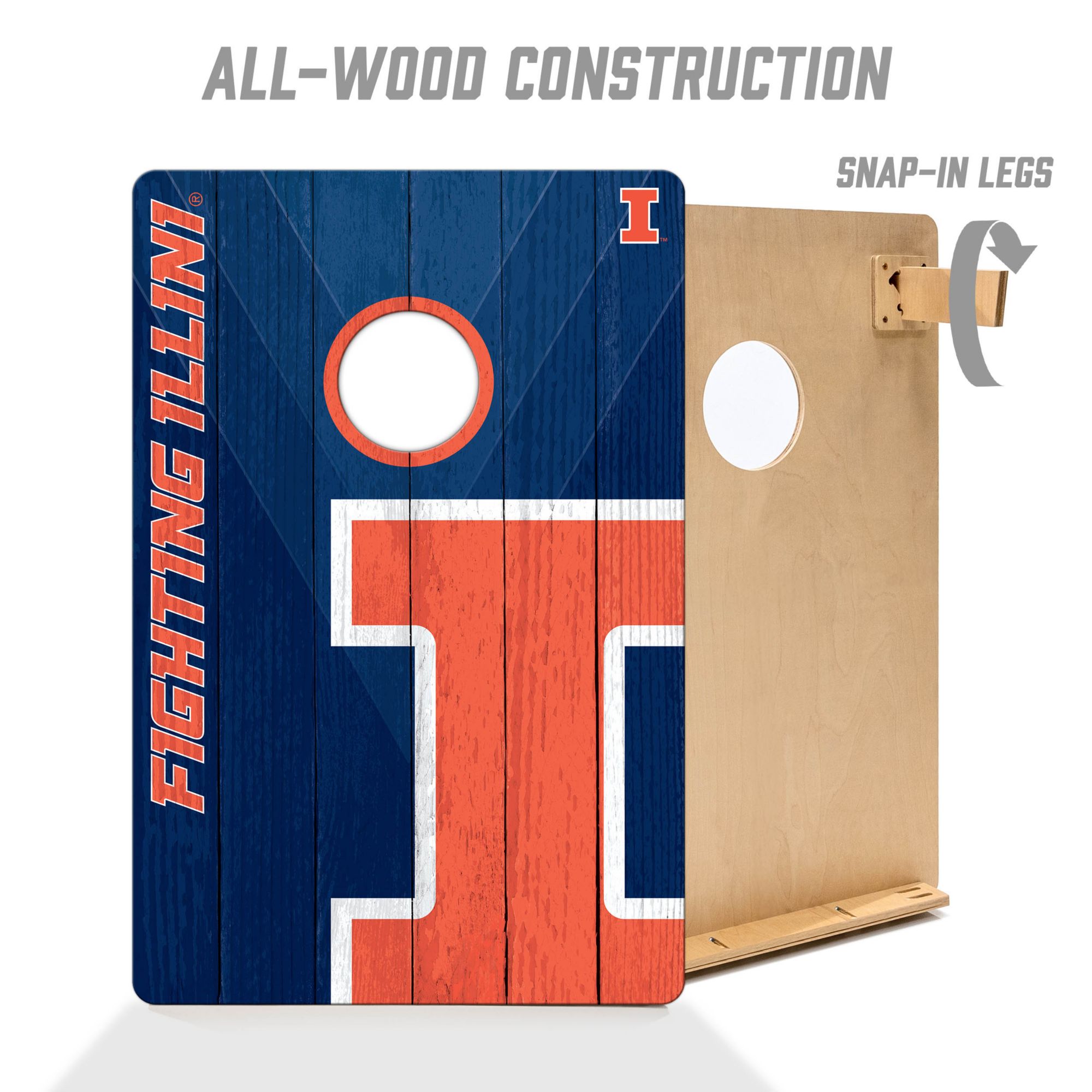 YouTheFan Illinois Fighting Illini 2' x 3' Cornhole Boards product image