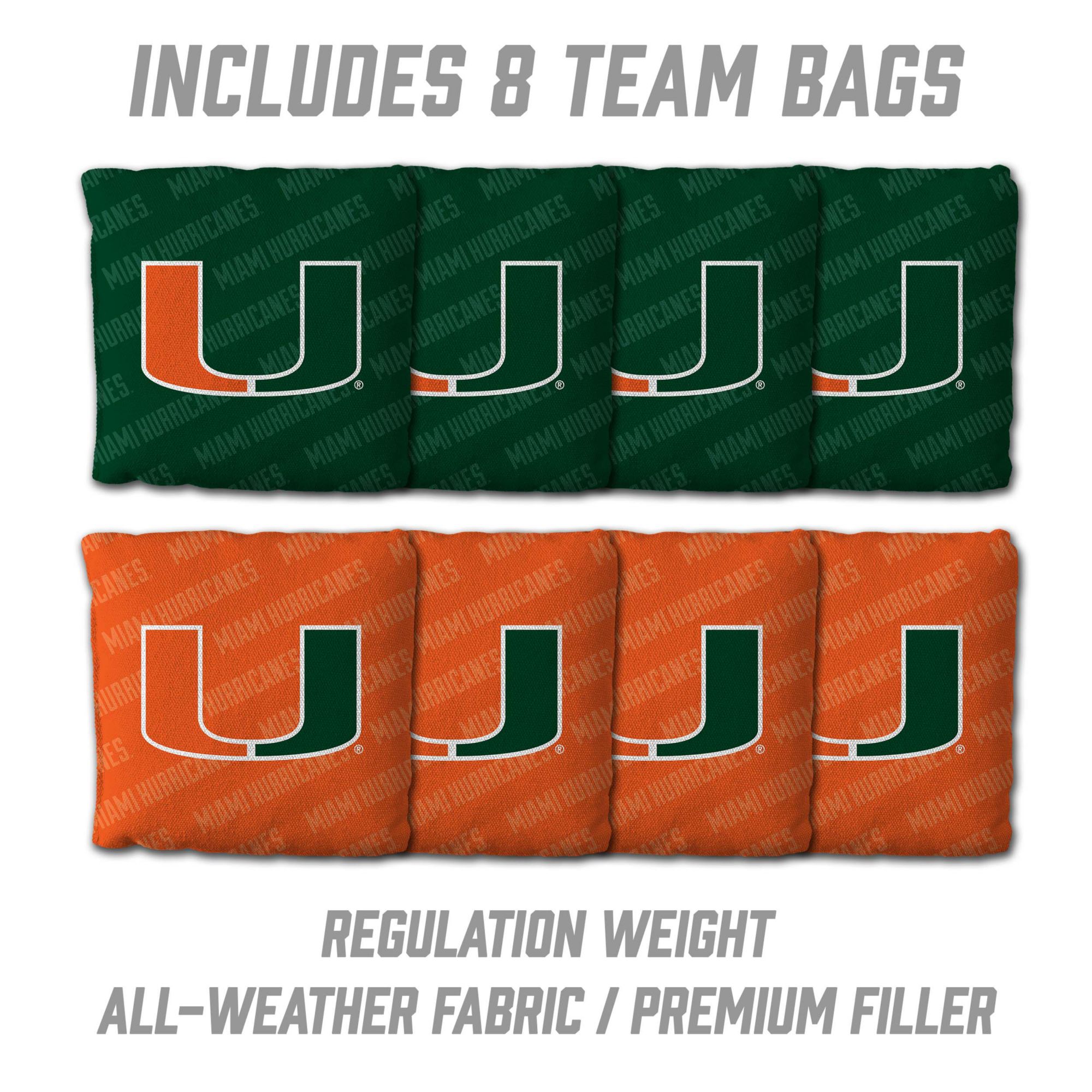 YouTheFan Miami (FL) Hurricanes 2' x 3' Cornhole Boards product image