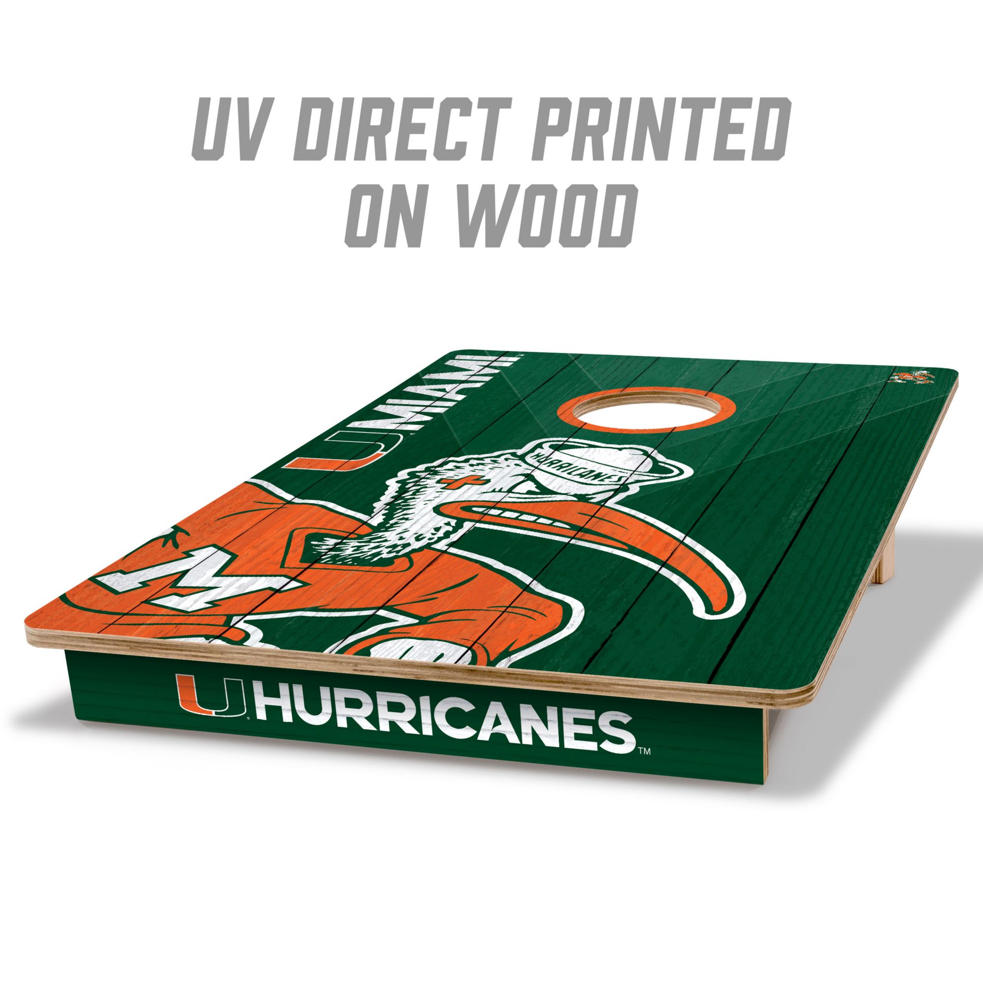 YouTheFan Miami (FL) Hurricanes 2' x 3' Cornhole Boards product image