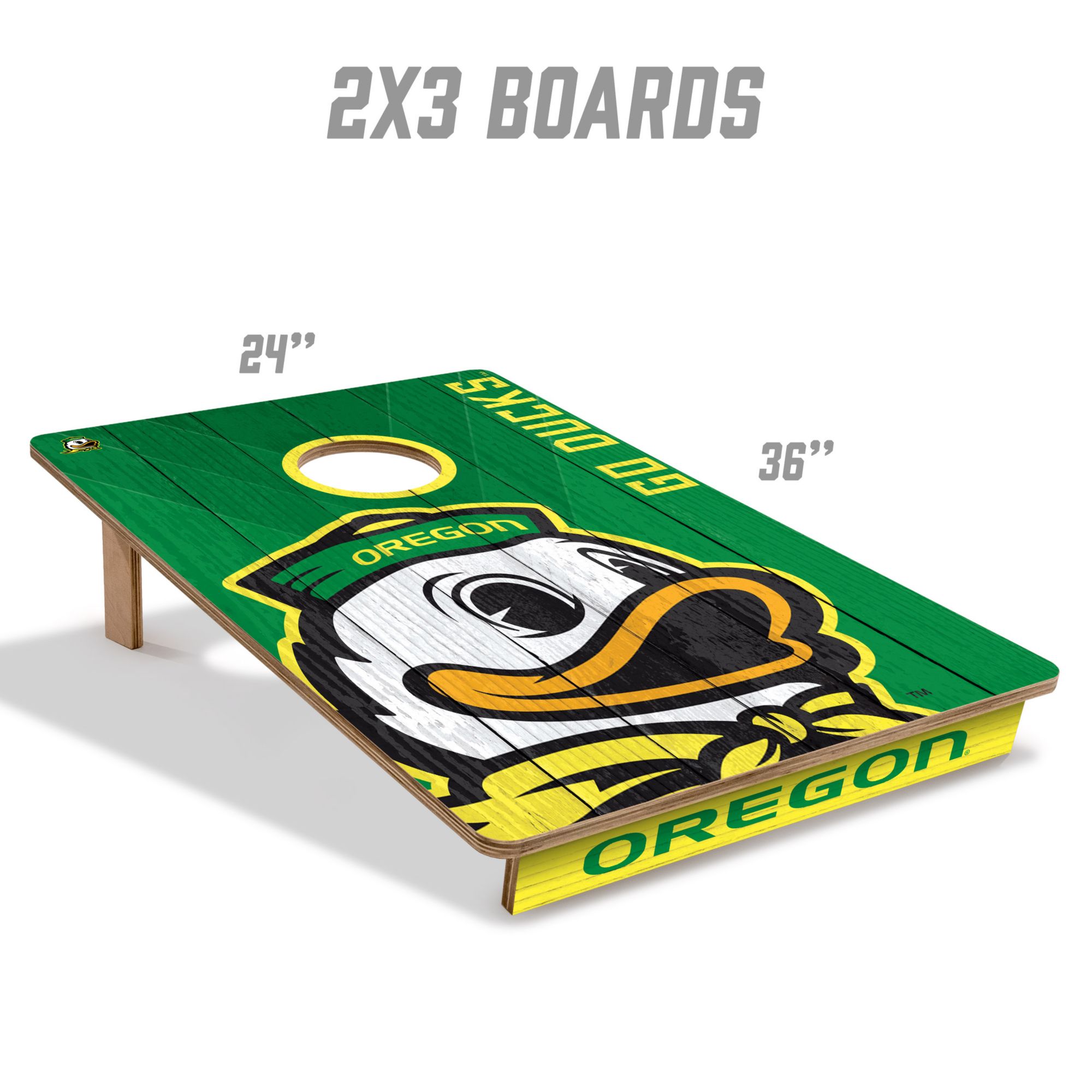 YouTheFan Oregon Ducks 2' x 3' Cornhole Boards product image
