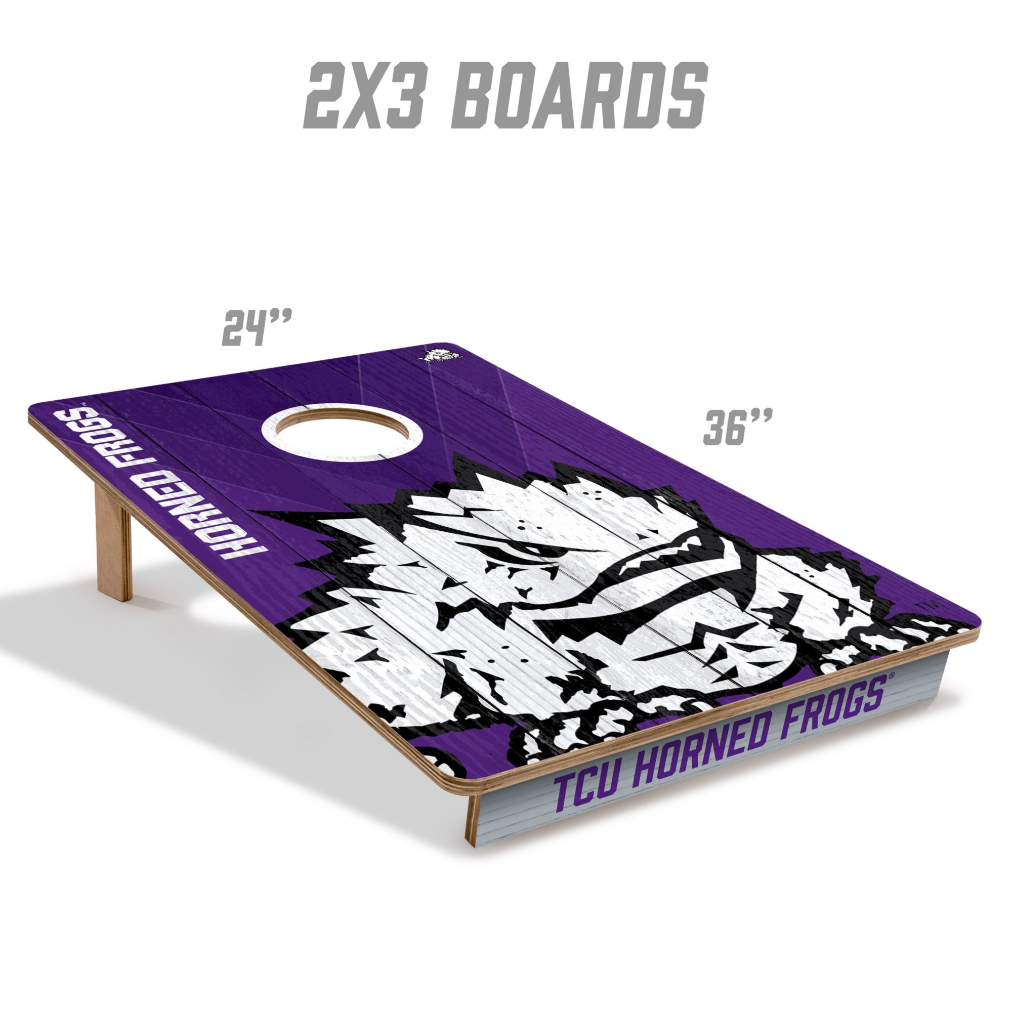 YouTheFan TCU Horned Frogs 2' x 3' Cornhole Boards product image